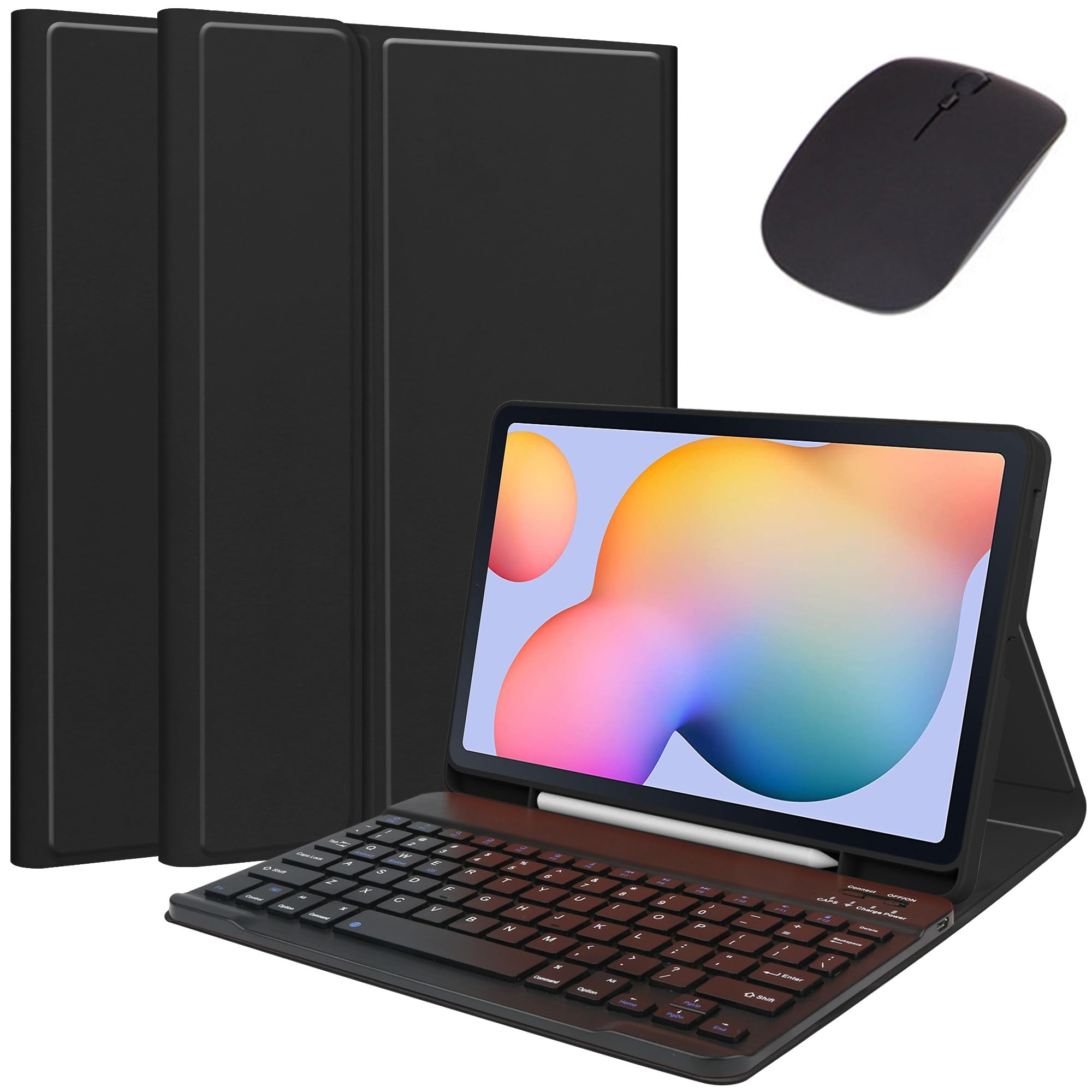 二十日鼠付き添い人 Galaxy Tab S9 FE+ / Tab S9+ / Tab S8+ 鍵盤容れもの 好いたらしい 色つや鍵盤 磁石 分け隔てる式 Android 経口避妊薬 銀河系 Tab S9 FE Plus/Tab S9 Plus/Tab S8 Plus / S7+ / S7 FE 鍵盤 カ