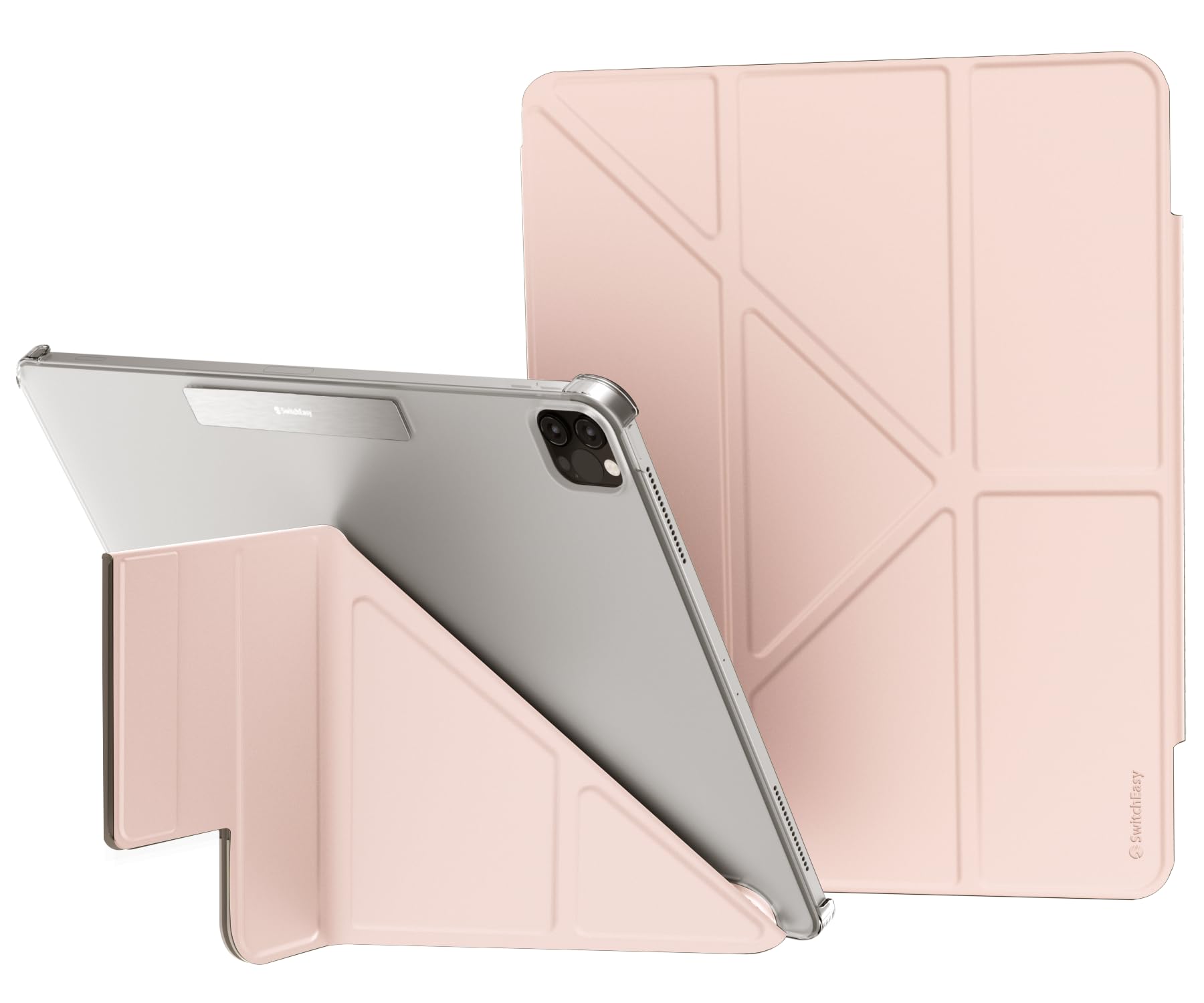 【SwitchEasy】 iPad Air 13 相応う 入れもの 万覚え帳型 なめし革 うしろ側 せつ然たる 5WAY 照明ランプ 保護すること 押しかぶせる 書き込み納める 能力のある オートスリープ 相応う [ iPadPro12.9 アイパッド 労働者階級 相応う ] Origami Nude サクラ色沙子