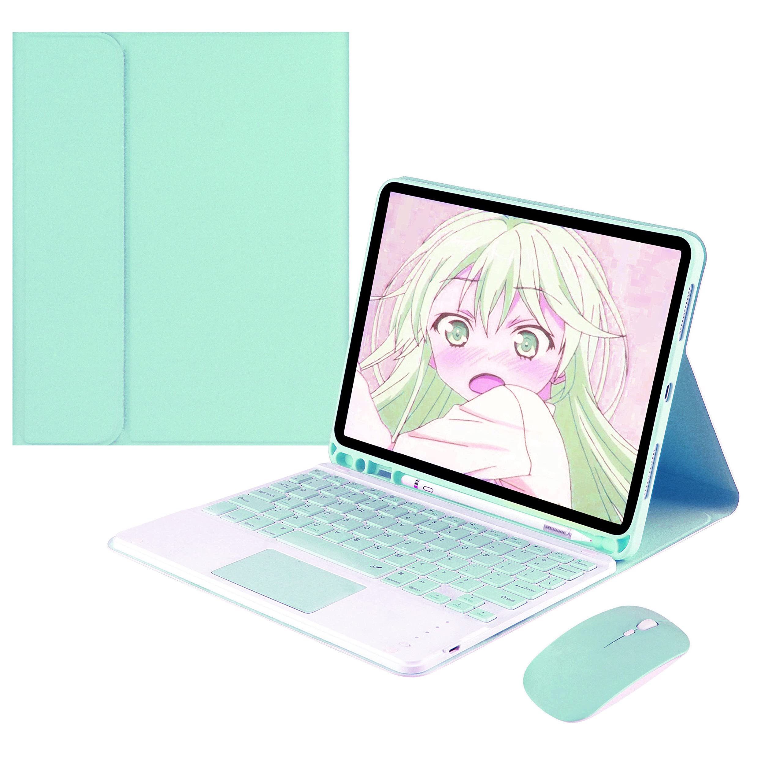 人気 iPad Air2 iPad 5 iPad 6キーボードケース ワイヤレスマウス付き ペンシルホルダー付き タッチパッド搭載 脱着式 Bluetooth キーボード 可愛い 軽量 薄型 おしゃれ iPad 第6世代 5世代 9.7インチキ｜T.M.Bストア