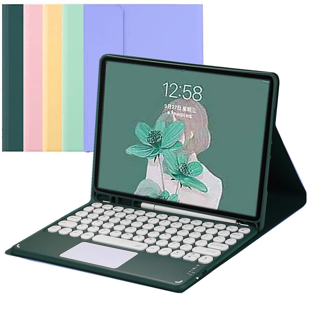 タッチパッド付き添い人 iPad Pro 11（2022）鍵盤 入れもの 2018 2020 2021 （第4 3 2 1 時人） 丸い・円い手がかり 派手 書き込み保持者内蔵 二十日鼠役立つこと 万覚え帳型 薄型 磁石 引きはなす式 無線電話 Bluetooth 手がかり