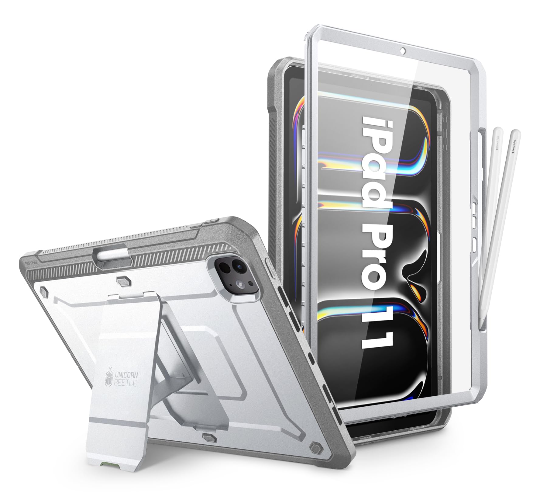 SUPCASE iPad Pro 11インチ 2024 M4 第5世代 ケース 全面保護 Apple 鉛筆充電対応 Apple ペン収納 保護フィルム付き スタンド内蔵型 頑丈なキックスタンド保護ケース UBPro シリーズ