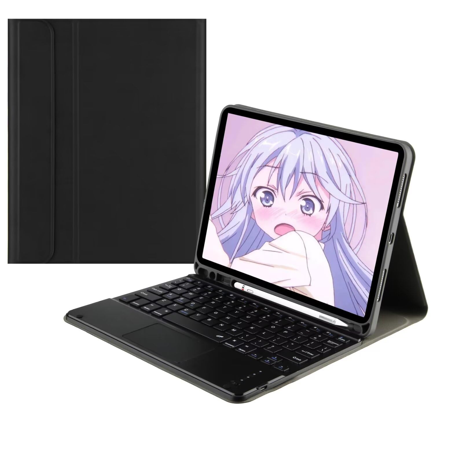 タッチパッド搭載 iPad Pro 13インチ 2024 発売 キーボードケース 人気 ペンシルホルダー付き 脱着式 Bluetooth キーボード 可愛い 軽量 薄型 おしゃれ アイパッド プロ 13 2024 キーボード ケース 手