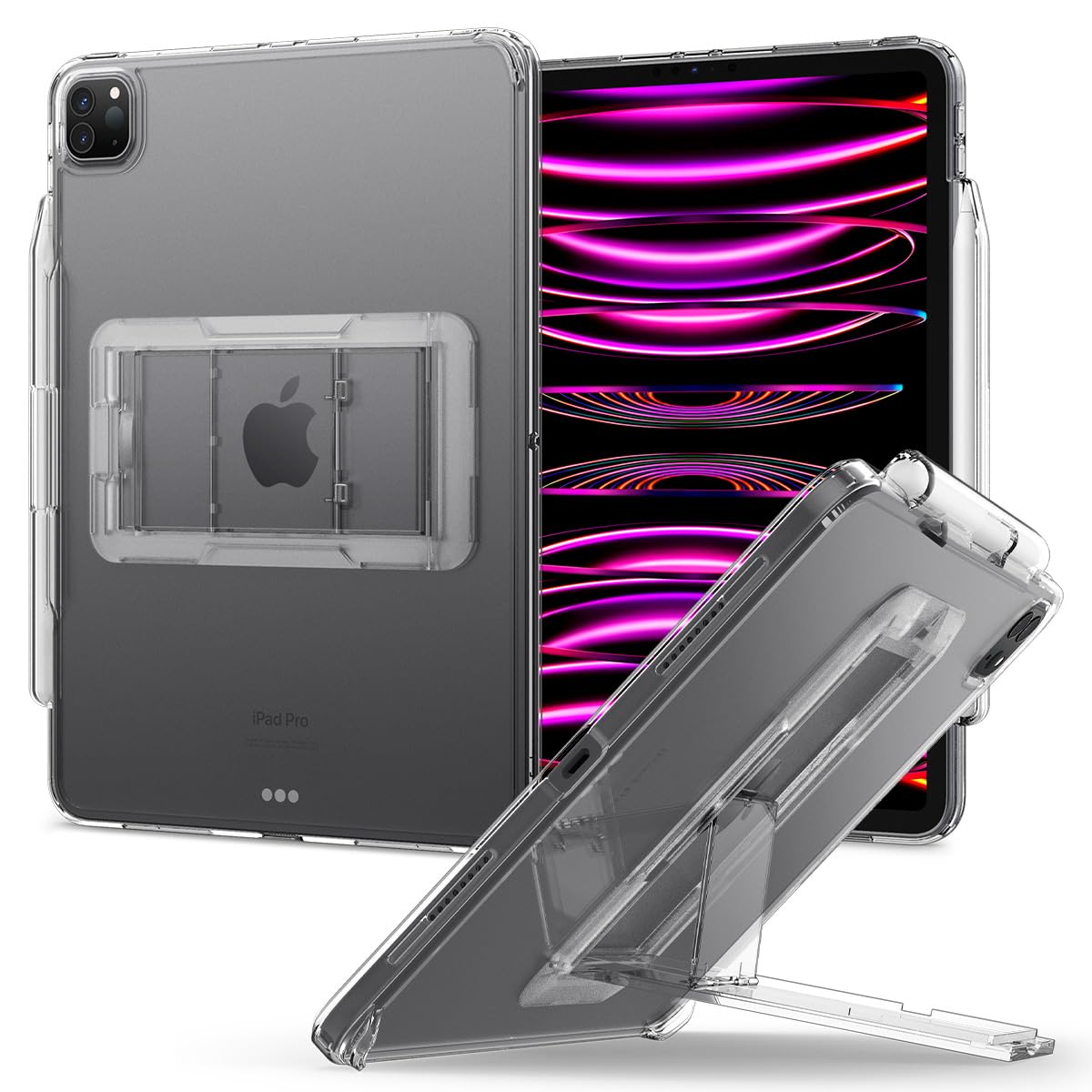 Spigen iPad Pro 11 容れもの 蹴りつける照明ランプ せつ然たる 耐衝撃 Apple Pencil申し受ける 納める 澄み切った すり傷押しとどめる か細い エア湖・ひと肌 変わり種S ACS05448 (結晶・せつ然たる)