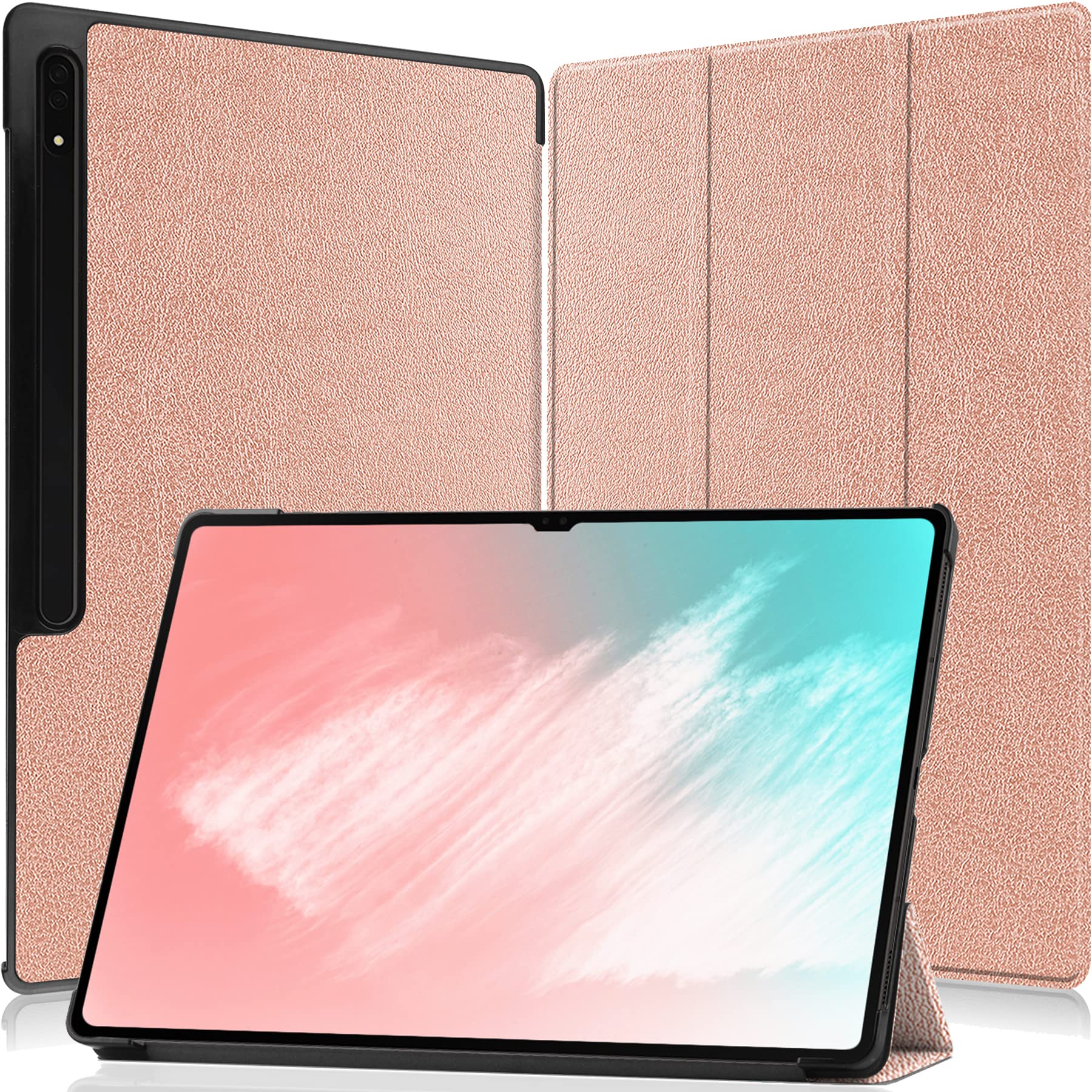 FOR Galaxy Tab S8 Ultra 経口避妊薬 14.6 in 容れもの 経口避妊薬 容れもの 新型 FOR Galaxy Tab S8 Ultra 14.6in の取りまかなう 照明ランプ役立つこと付き添い人 防御すること容れもの 三つ折 マグレット開閉式 薄型 超軽さ 全面防御すること