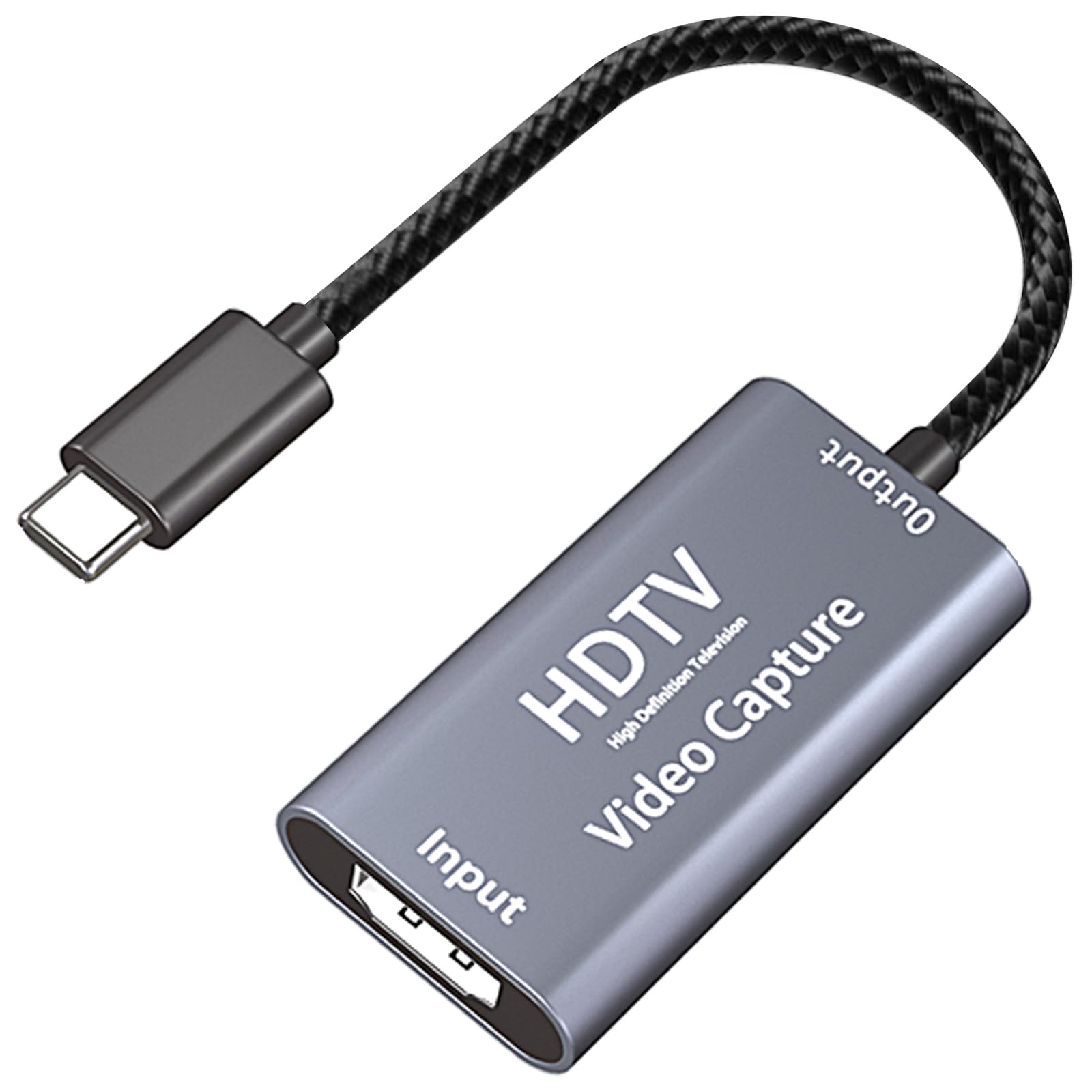 Yasoku USB-C & HDMI 変換アダプタ キャプチャーボード【最新型改良・編組ナイロン ケーブル】hdmi キャプチャーボード HD画質録画 HD1080P@60Hz/4Kキャプチャ デバイス ゲームキャプチャー/ライブ配