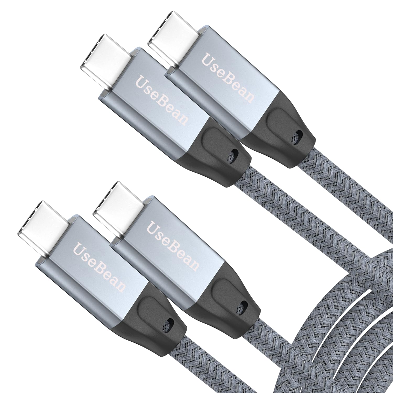 UseBean USB C & USB Cケーブル4.5M(2本セット)【USB 3.2 Gen 2X2 20Gbpsデータ転送PD対応100W超急速充電】USB Type-Cケーブル,4K/60Hz映像出力 Type C充電ケーブル MacBook Pro, iPad Pro/Mini, Galaxy S23 S24, Pixel, Sony等USB-C｜T.M.Bストア