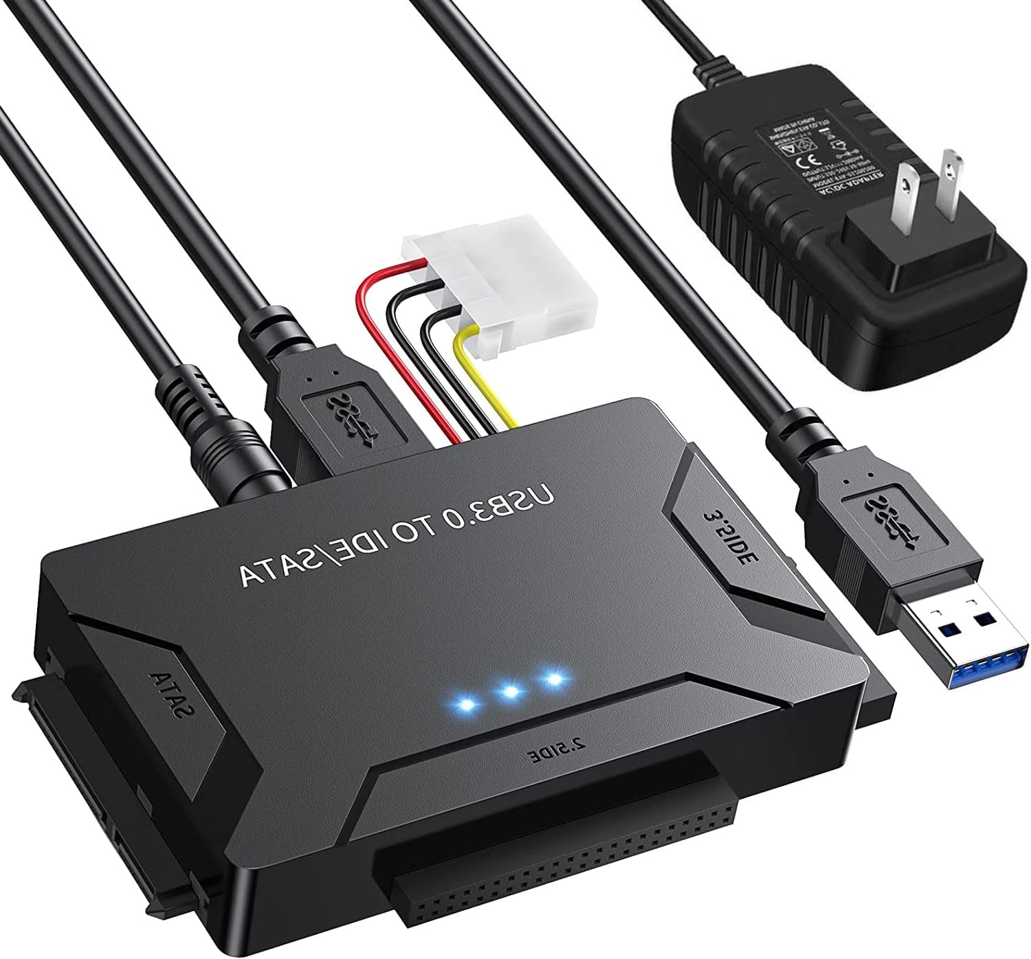 Runbod SATA USB 取り替えっこ有線テレビ 3.5in HDD IDE USB 取り替えっこ有線テレビ 2.5in HDD SSD IDE SATA USB 取り替えっこアダプタ 光学運転相応う 最大限度6結核症 USB3.0 5Gbps弾丸道路伝える ワット数アダプター付き添い人