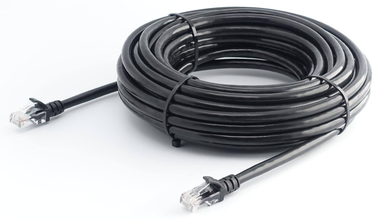 LANケーブル 30m 屋外用 CAT6 PoE対応 30年の屋外耐候性PE(ポリエチレン)2重被覆 安心の国内ブランド カテゴリ6 高速1Gbps 1000BASE-T 防水 紫外線 業務用 耐候性 (黒) - KC-12974|T.M.Bストア