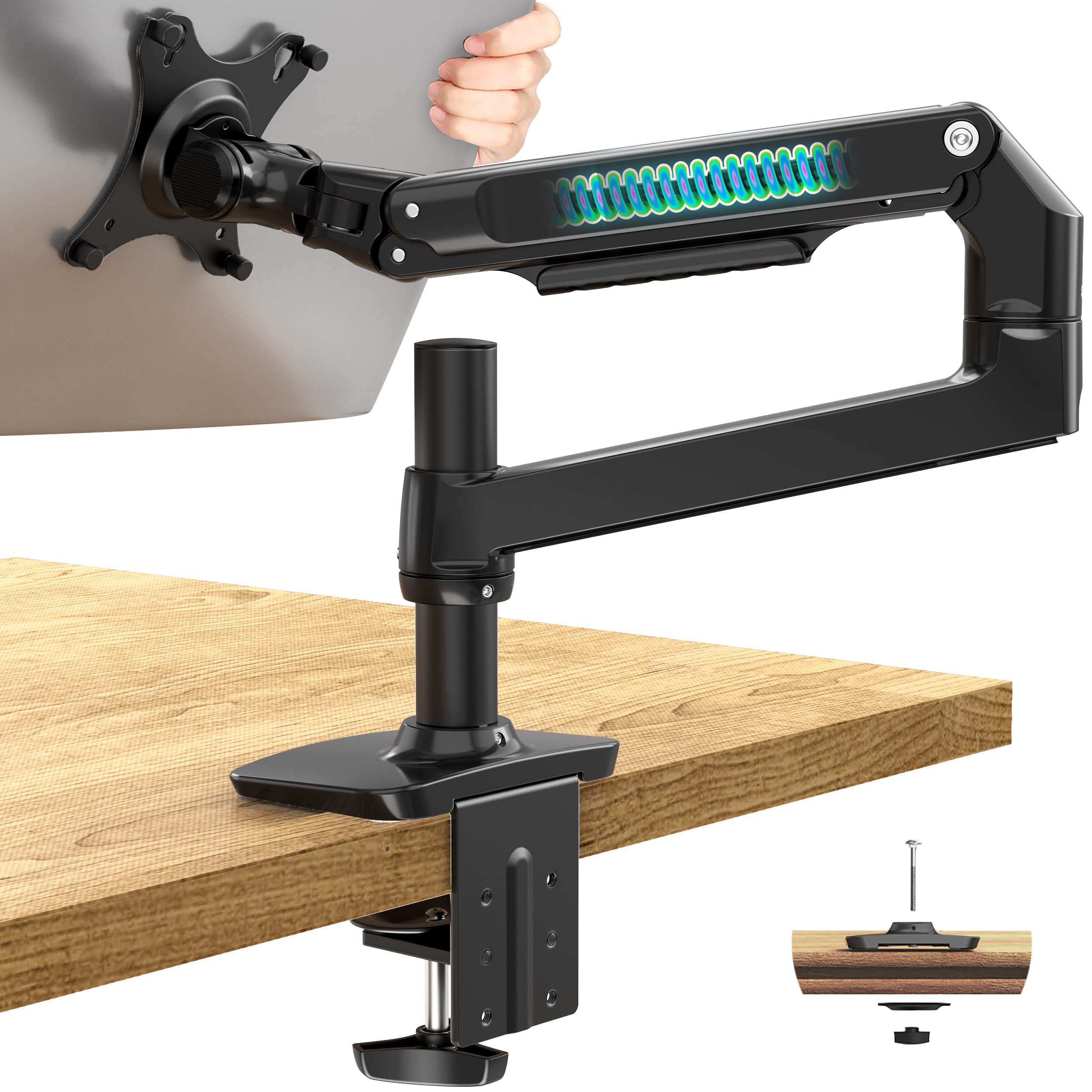 楽天市場】Ergounion PCモニターアーム 2画面 13-40インチ対応