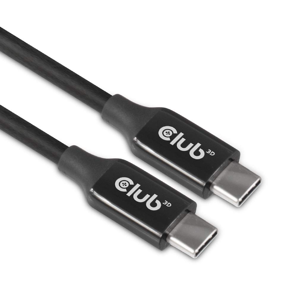 Club 3D USB 3.2 Gen2 Type C to Type C アクティブ 双方向ケーブル 8K60Hz オス／オス 10Gbps 5 m (CAC-1535)