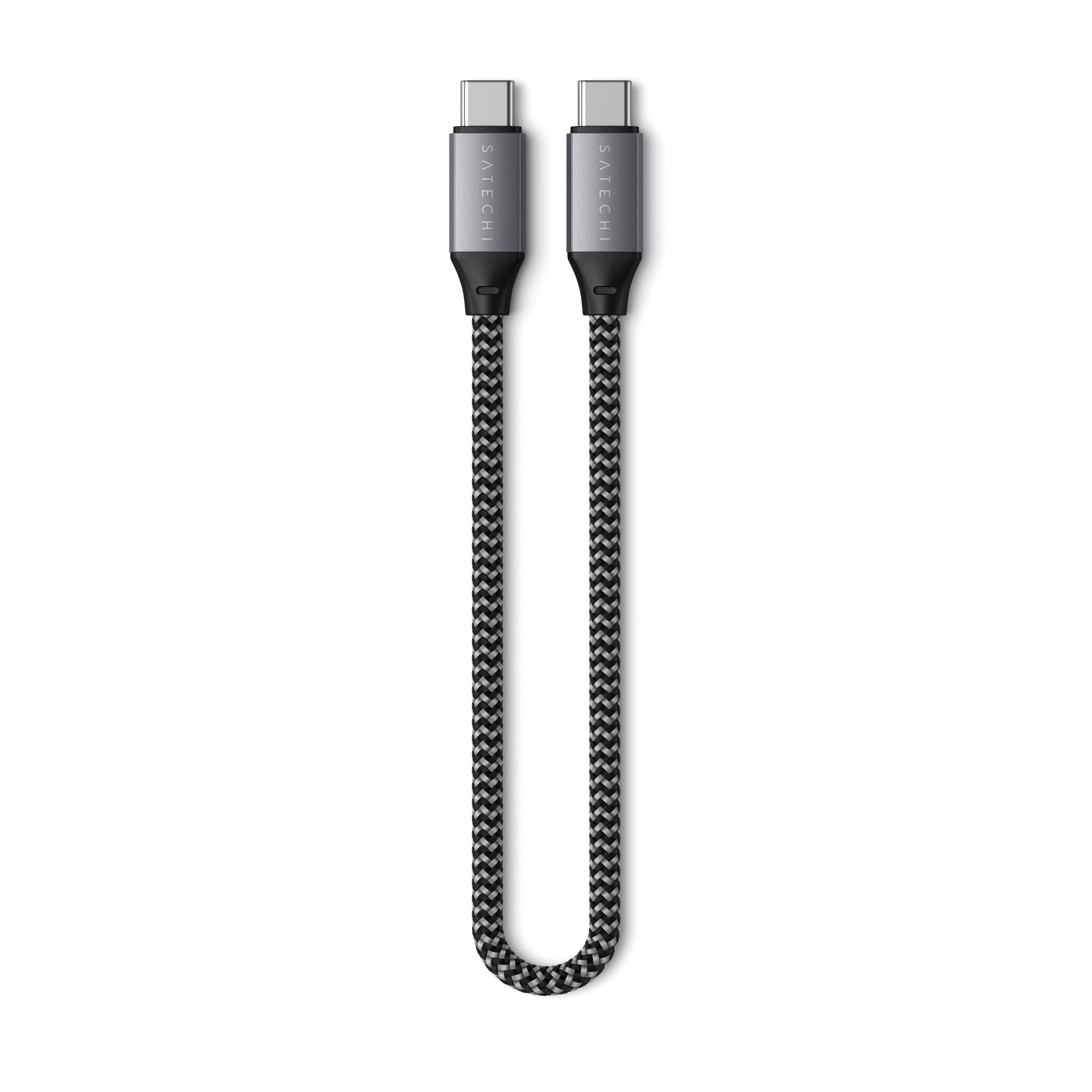 Satechi USB4 to USB-C ケーブル (25cm) 急速USB-C PD充電 100W データ転送 40Gbps 8K 映像出力 60Hz 対応(MacBook Pro/Air/M1/M2など対応)
