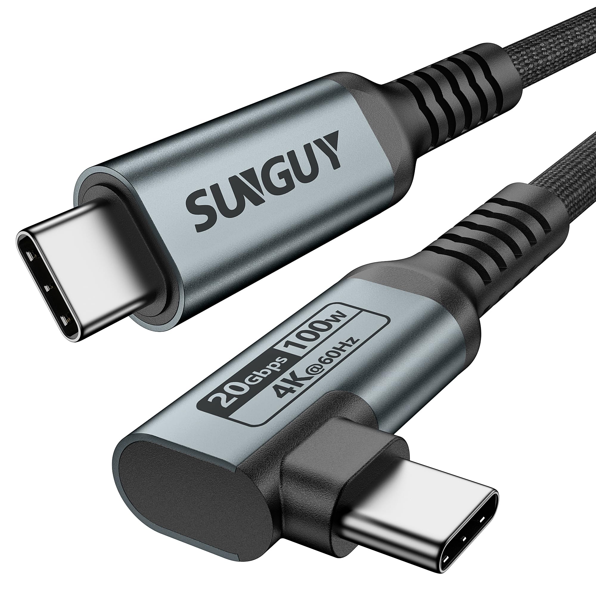 楽天市場】SUNGUY USB-C & USB-C ケーブル L字 0.5M 20Gbps高速データ