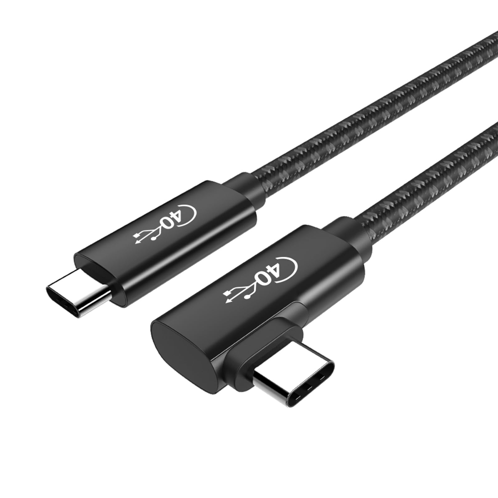 USB4 ケーブル L字 2m SLEIJAOOE thunderbolt 4 対応【40Gbps高速転送/ 100w急速充電/8K@60Hz映像出力】Thunderbolt 3 とUSB-Cと下位互換 サンダーボルト4 ケーブル スマートフォン・タブレット・パソコン・ゲー