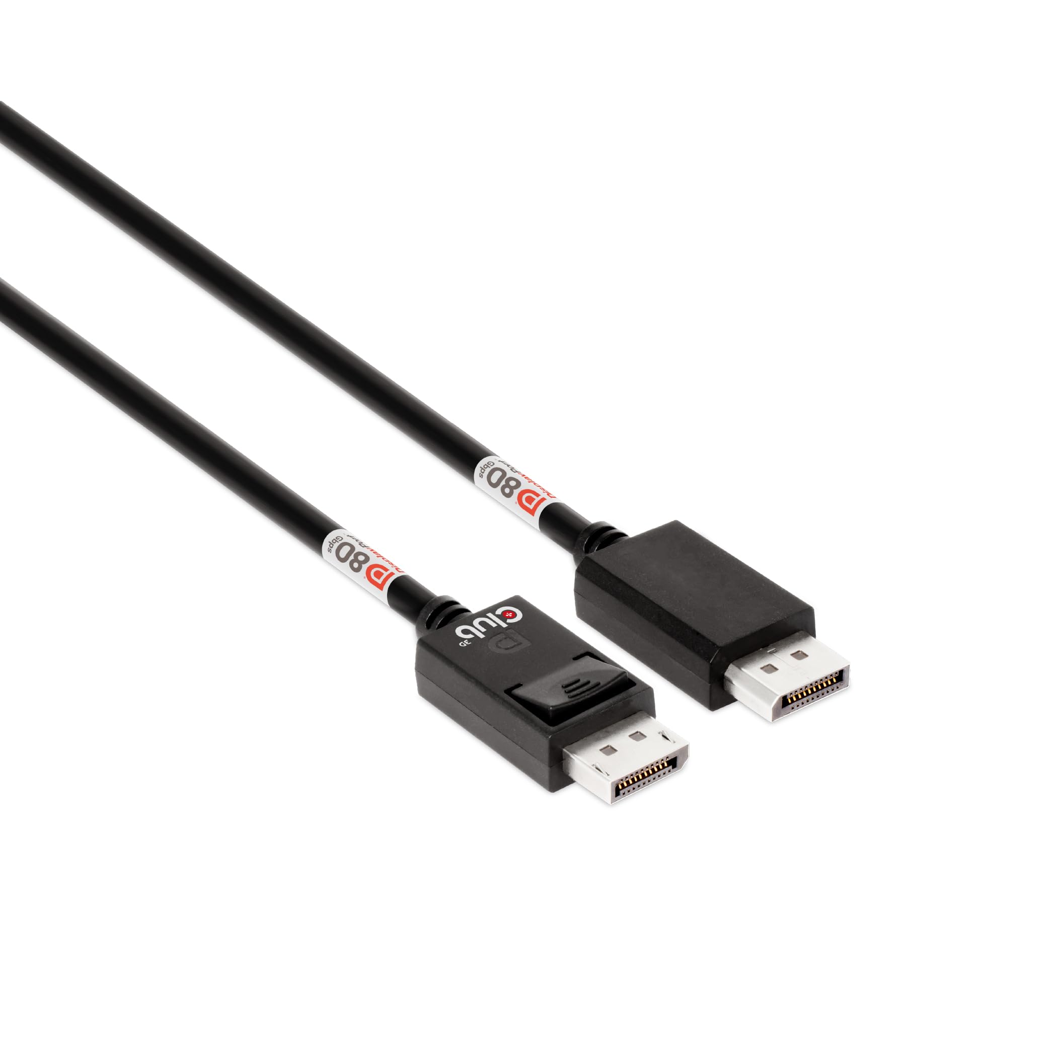 Club3D DisplayPort 2.1 双方向 80Gbps 4K240サイクル 8K60サイクル 10K60サイクル VESA DP80公許有線テレビ 1.6m (CAC-1092)