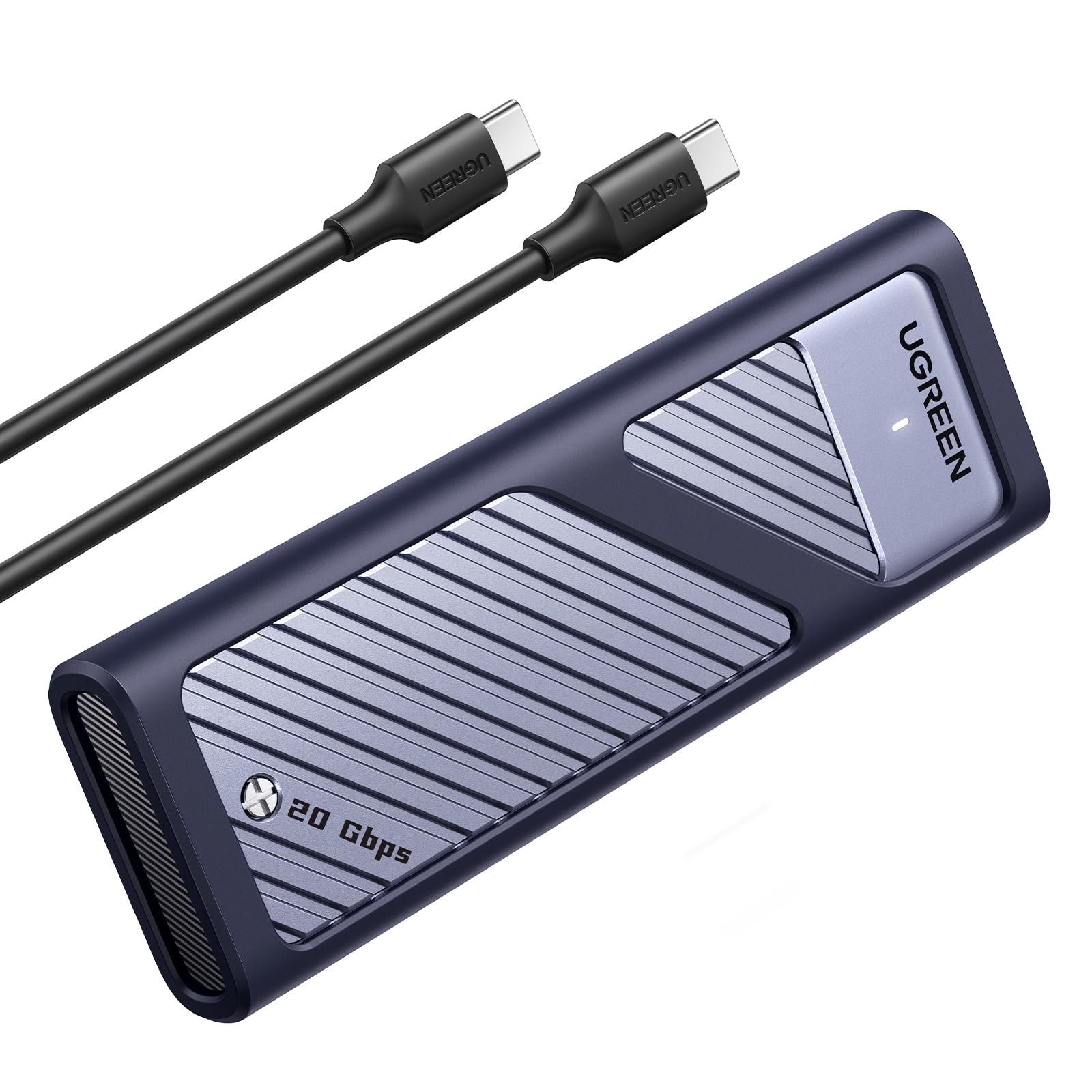 UGREEN M.2 SSD 外付けケース M.2 SSD ケース 【USB 3.2 Gen 2×2】 20Gbps高速転送 NVME/SATA両対応 8TB大容量対応 m.2 ハードディスクケース NVMe SATA M-Key/M+B Key SSD 2230/2242/2260/2280用 アルミ制 熱伝導シート付属