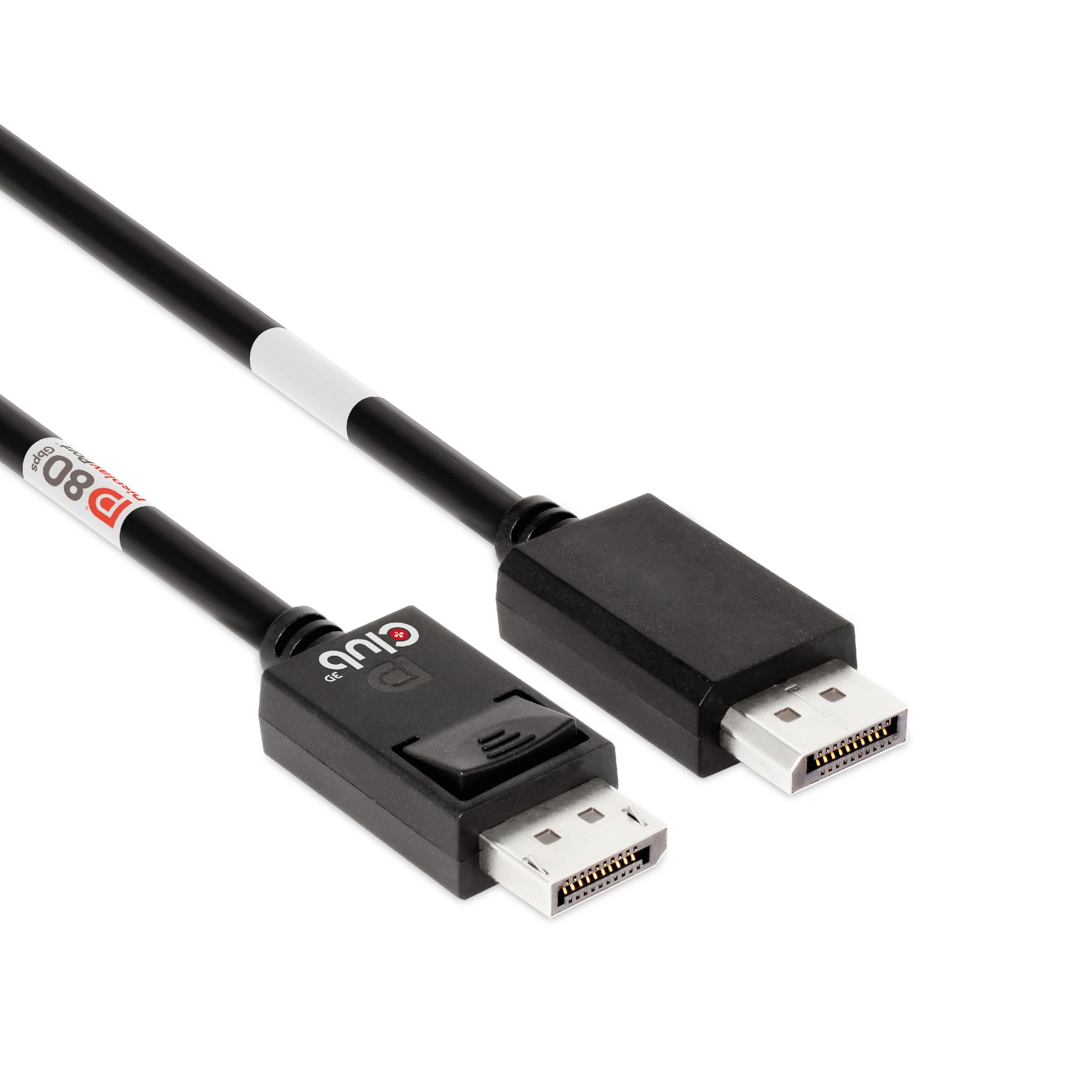 Club3D DisplayPort 2.1 双方向 VESA DP80 認証 80Gbps 4K120Hz / 8K60Hz / 10K60Hz Male/Male 1.2m ディスプレイ ケーブル (CAC-1091)