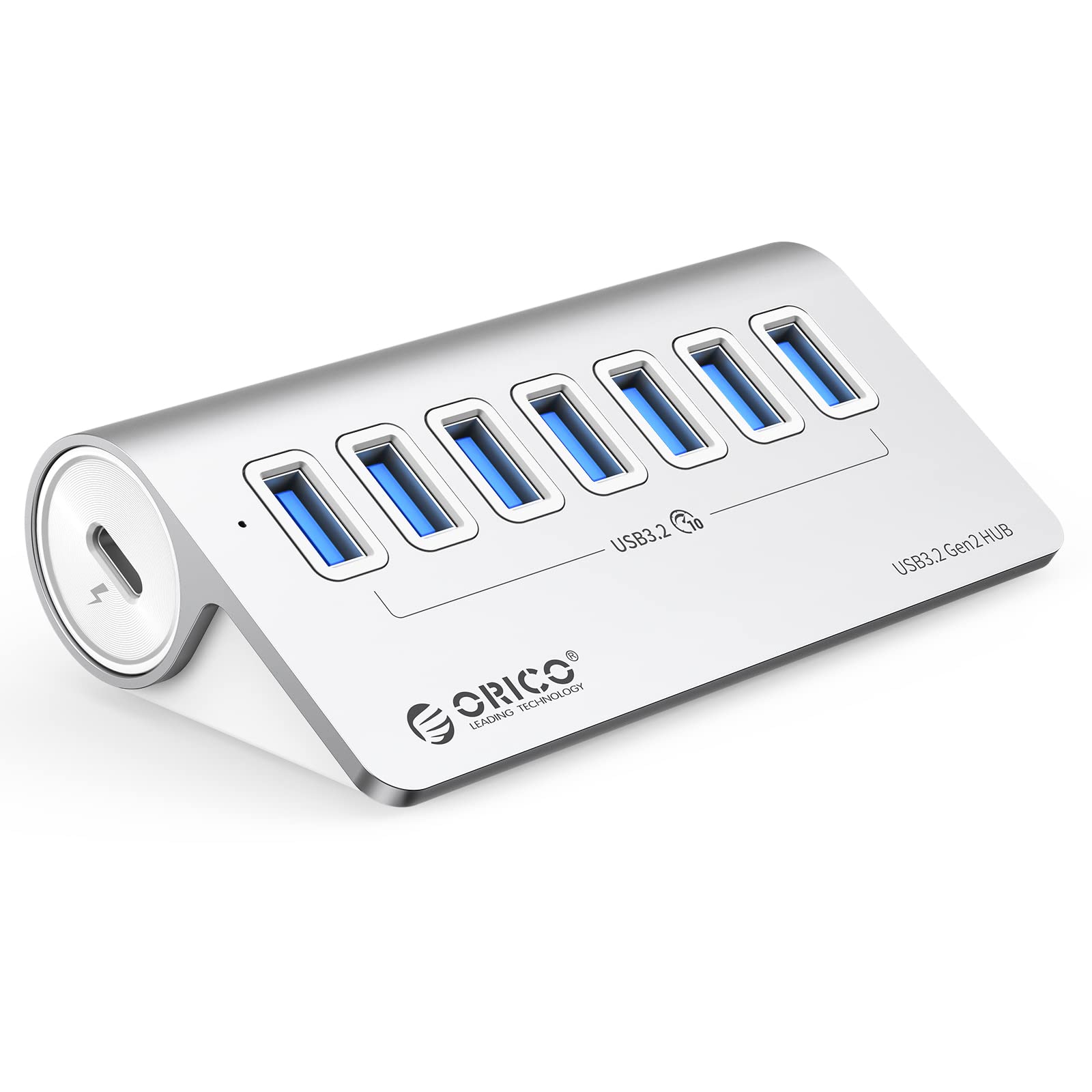 ORICO USB ハブ USB3.0 7ポート 10Gbps高速転送 セルフパワー/バスパワー両対応 50cmケーブルと変換アダプタ付き USB C/USB Aデバイス両対応 Windows/Linux/Mac OS/Android等OS PC/タブレット対応 テレワーク リ|T.M.Bストア