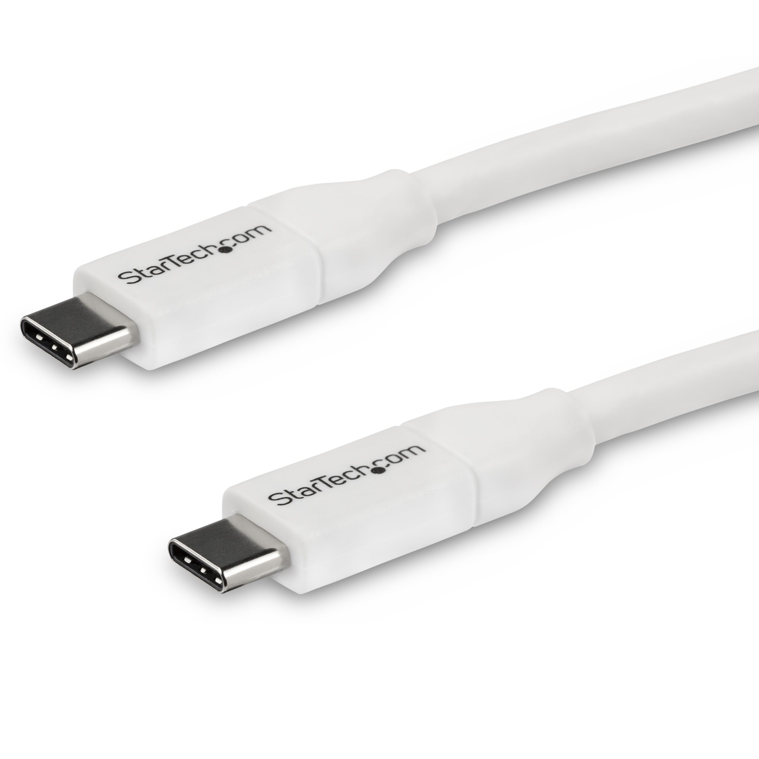 StarTech.com USB 2.0 Type-C 有線テレビ 白いこと 4m USB PD(最大限度5A) USB-C/雄 - USB-C/雄 USB-IF公許済み USB2C5C4MW