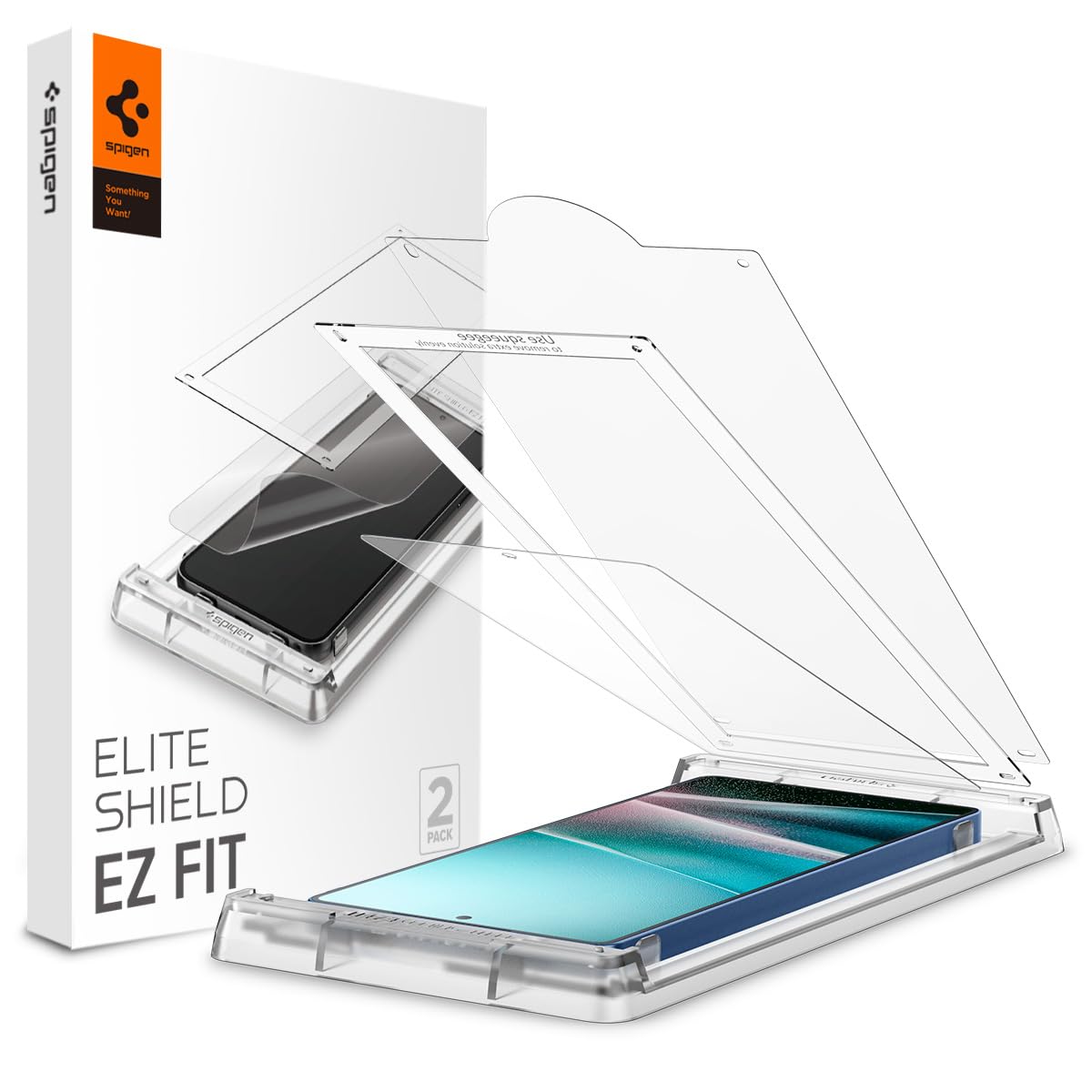 Spigen Galaxy S25 Ultra フィルム 指紋認証対応 貼り付けキット付き TPU素材 ギャラクシーS25ウルトラ対応 保護フィルム ナノコーティング 飛散防止 2枚入 EZ Fit EliteShield AFL09080