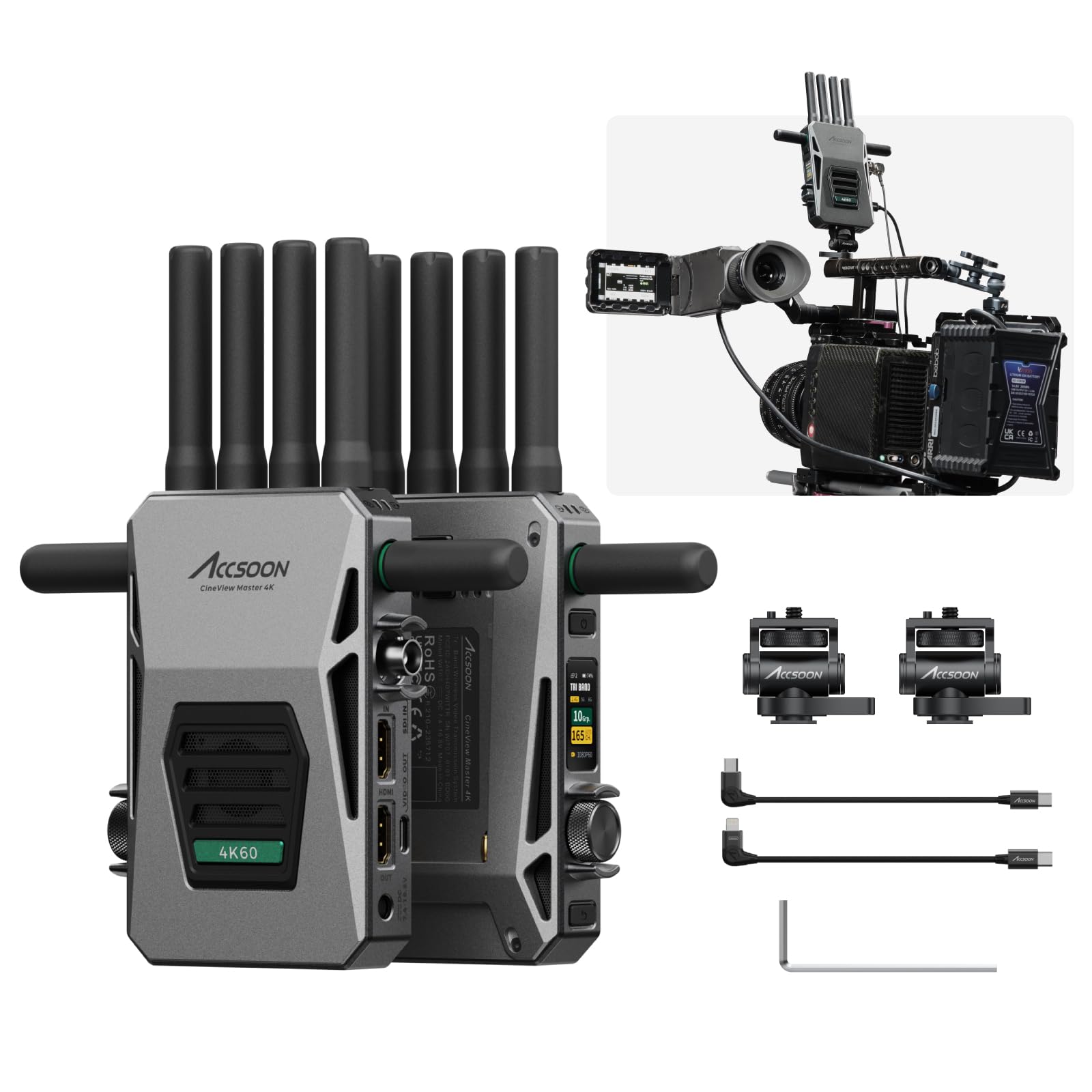 ACCSOON CineView HE ワイヤレス映像伝送システム 送信機のみ Amazon.com: ACCSOON CineView HE Wireless Video Transmission