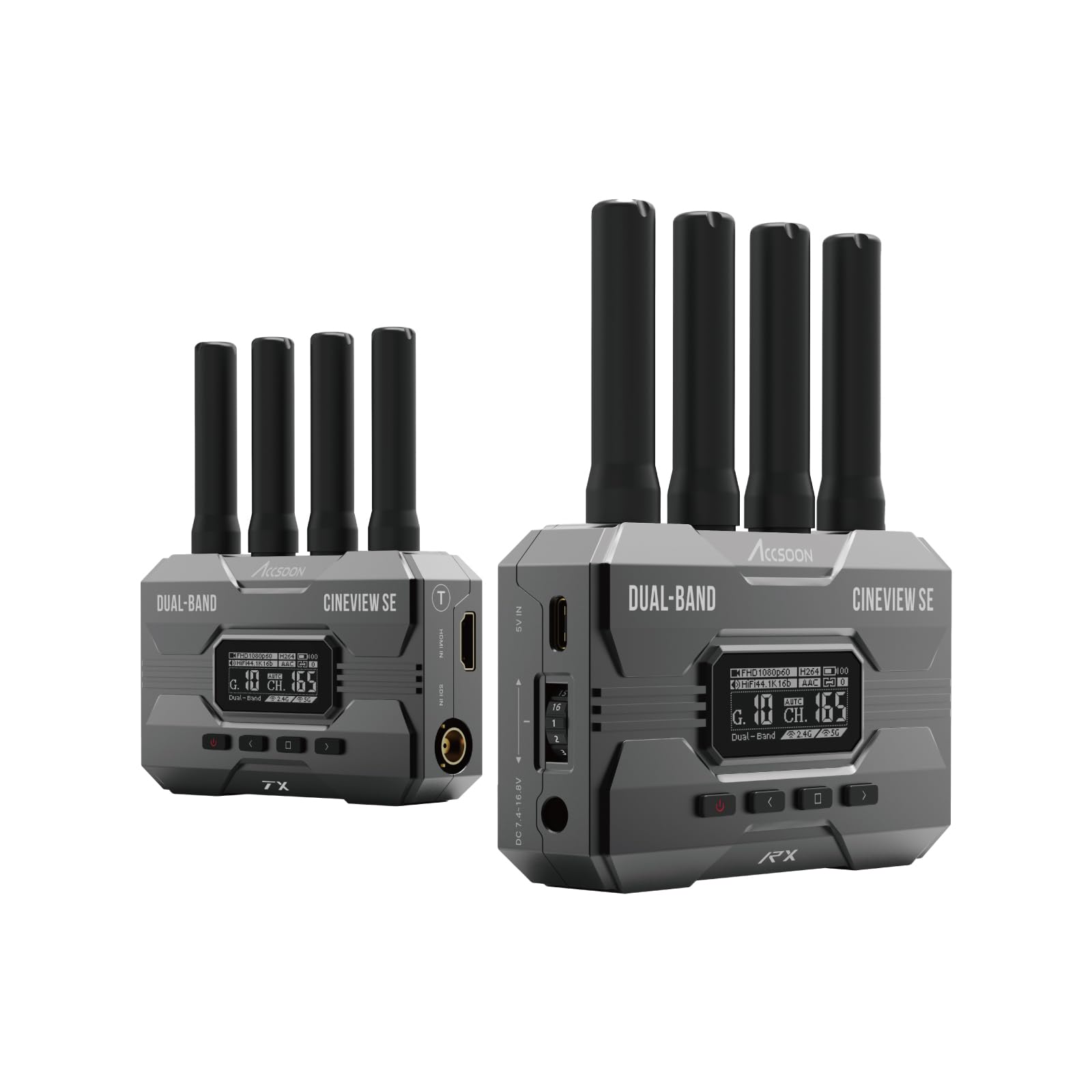 【Accsoon堅苦しさバス発着場】Accsoon CineView SE SDI HDMI 無線電話挿し画伝わらす取り合わせ 取り合わせ 変速機機傍受機 、2.4GHz＆5GHz 1080p60fpsで 0.05秒低引き延ばす、350m長距離伝わらす 、DFS付き添い人室外当て嵌める能力のある、APPで4台モバイルデバイ
