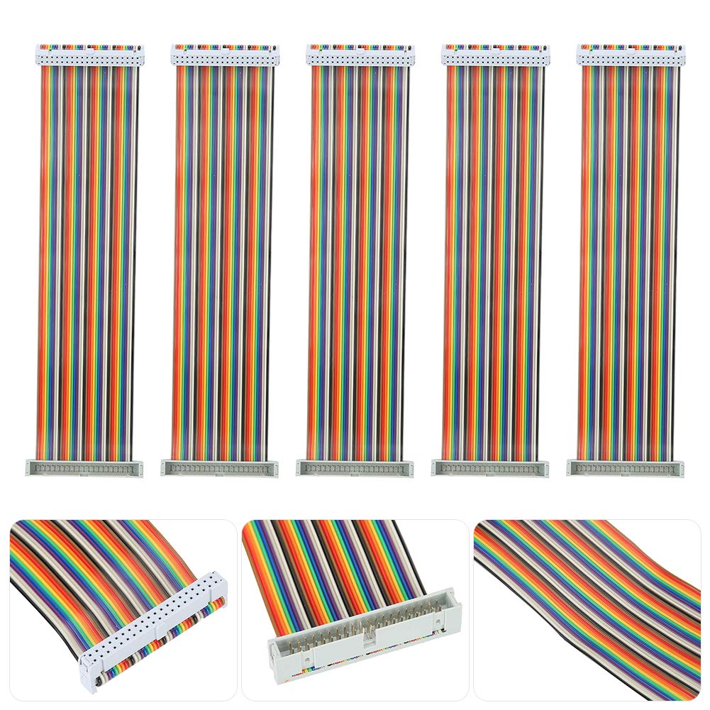 Ongwan 5個セット GPIOケーブル Raspberry Pi用オス-メス40ピン線コンピュータアクセサリー 20cm オス-メス GPIO ケーブル