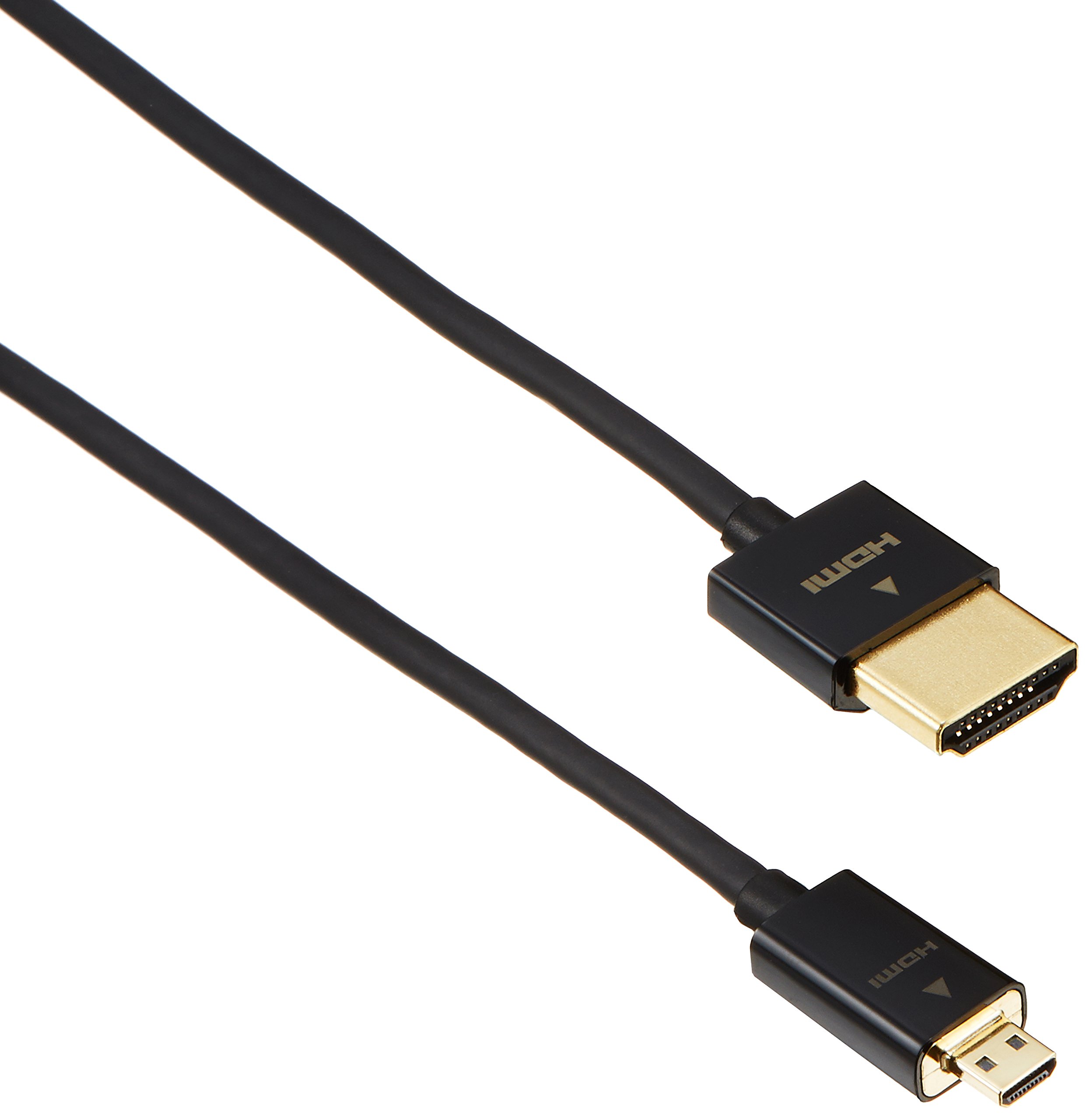 エレコム micro HDMI 有線テレビ 2m 4K × 2K相応う か細い 差しわたし3.2粍 (手合いA雄-手合いD雄) 結核症-固定ディスク14SSU20BK