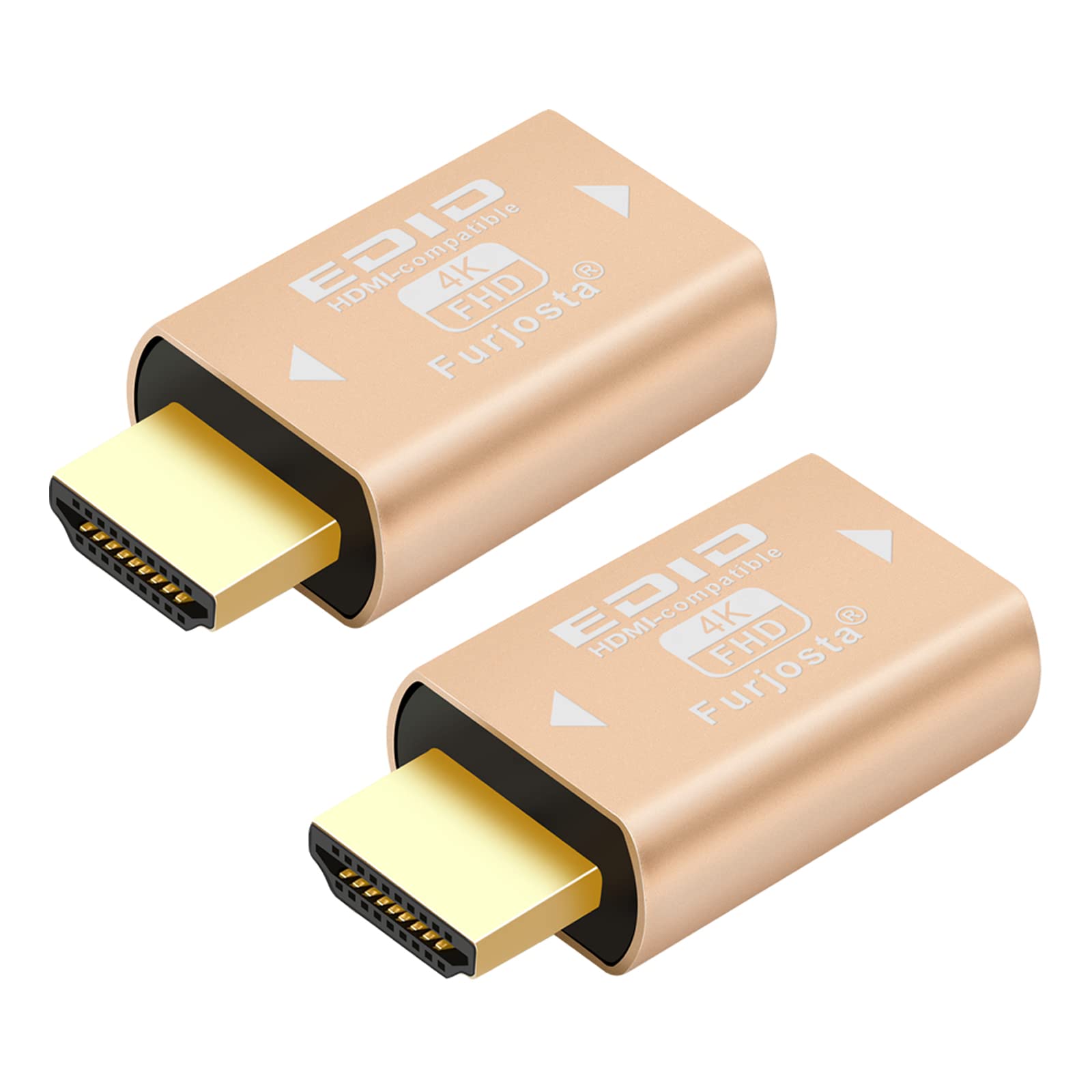 Furjosta Hdmi edid エミュレーター 4K相応う ヘッドレスキープ モニターアクティブスイッチとエクステンダーのEDID 3840x2160@59サイクル 2P。