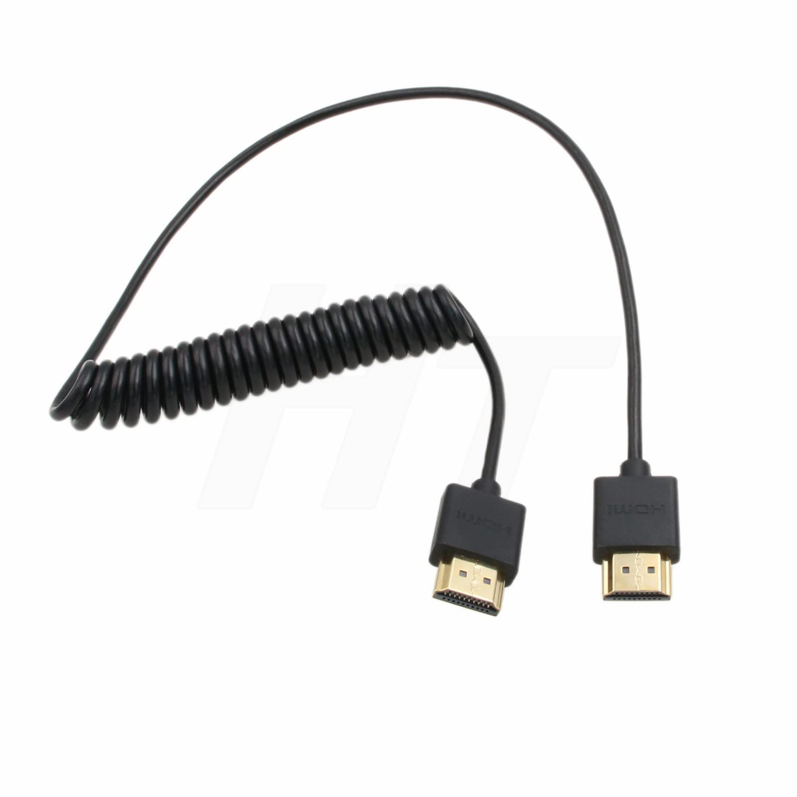 HangTon HDMI 8K 4K 60fps Cable Coiled 50糎 for Sony A9 Canon C500 Panasonic GH5 Nikon Camera Atomos Ninja V SmallHD Blackmagic Monitor Type A HDMI 2.1 Thin Flexible