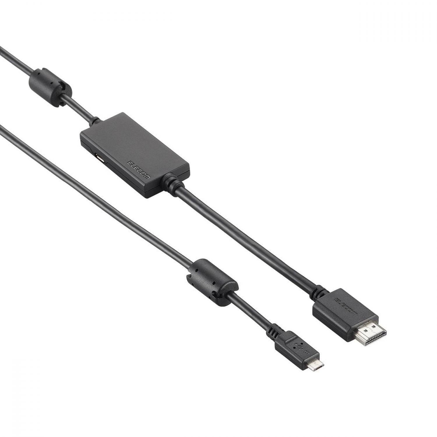 エレコム MHLケーブル 3.0 (HDMI to microB) 2A超急速充電 TVリモコン対応 0 2m ブラック DH-MHL3HD20BK