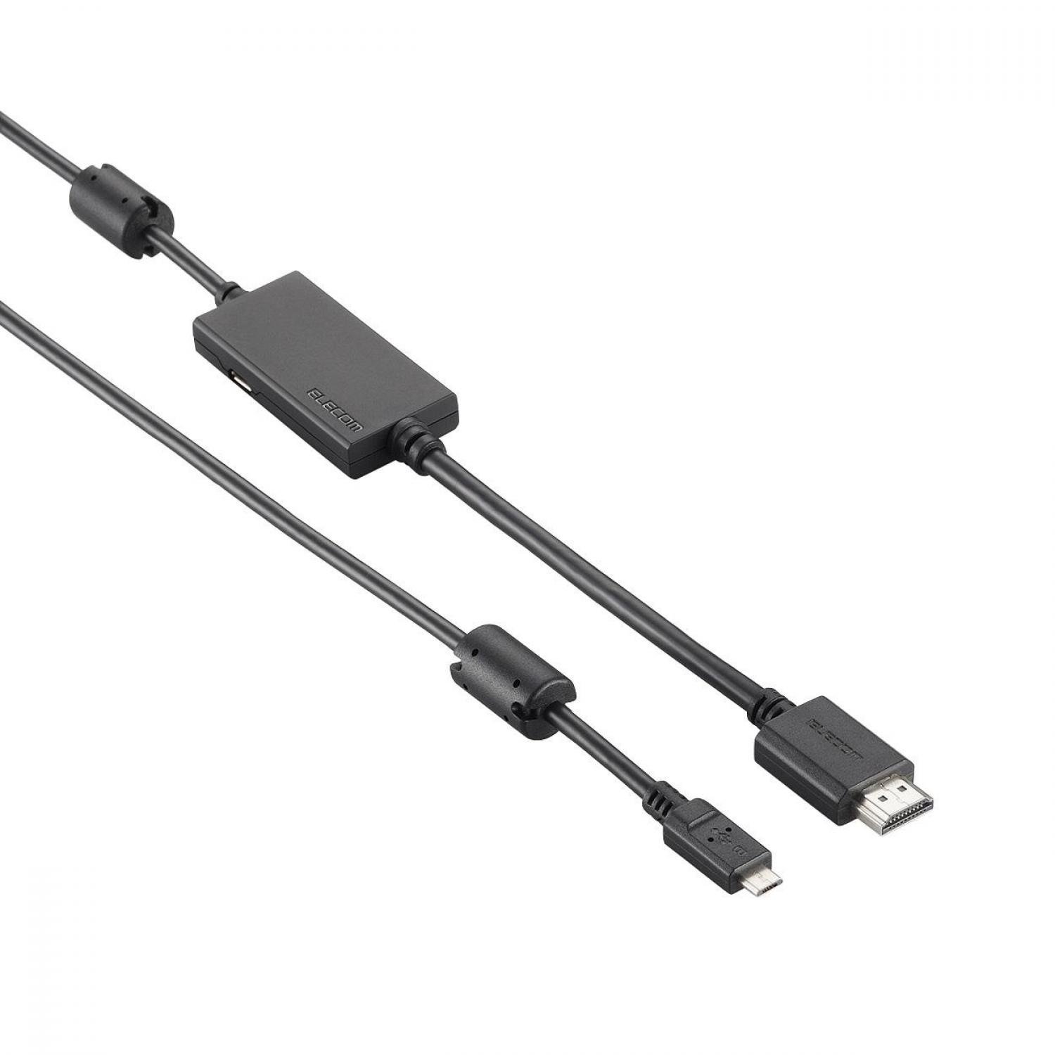 エレコム MHL3.0取り替えっこ有線テレビ/3m/黒いこと DH-MHL3固定ディスク30BK