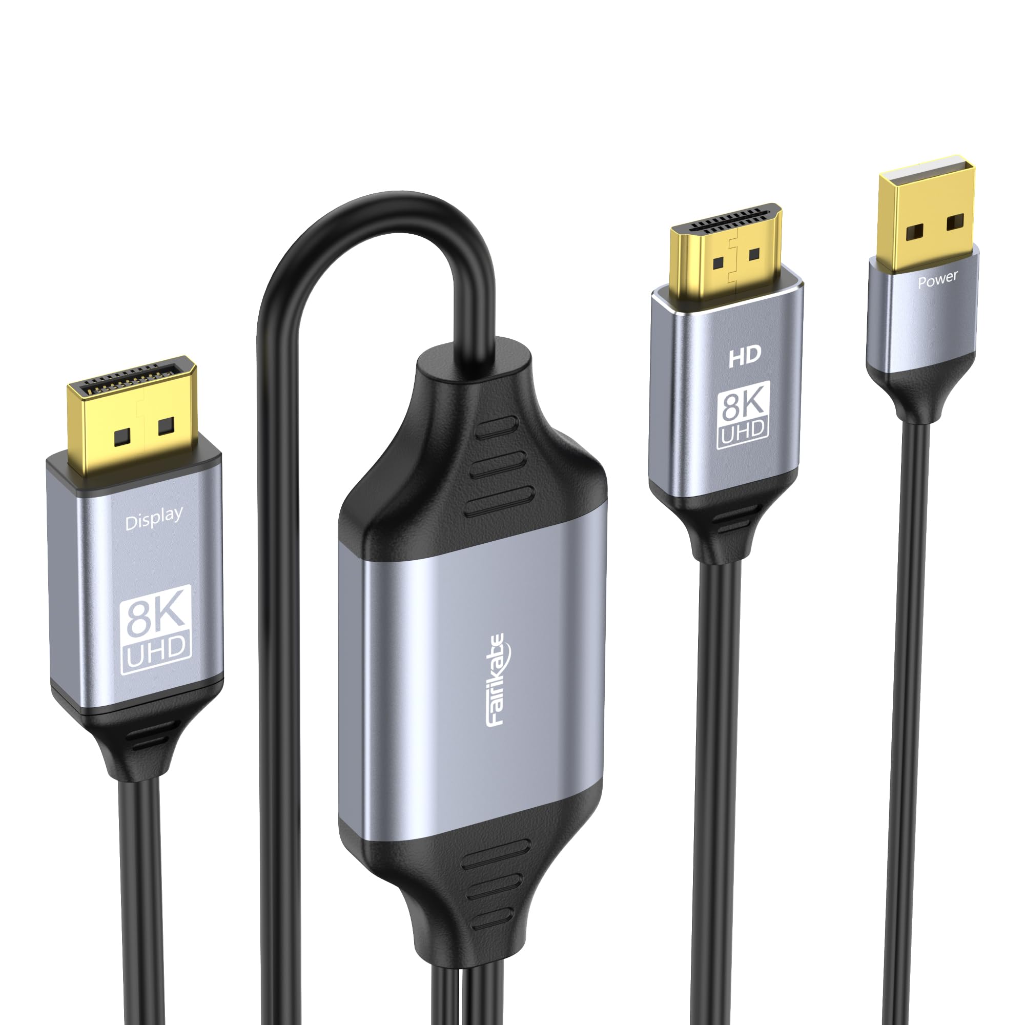 fairikabe 8K HDMI to DisplayPort 有線テレビ 4K@120サイクル（2K@144サイクル）2m Xbox Series X、なおなお書き4、なおなお書き5、なおなお書き4 Pro用 HDMI 2.1 to DisplayPort 1.4 有線テレビ 単道のりHDMI to DP