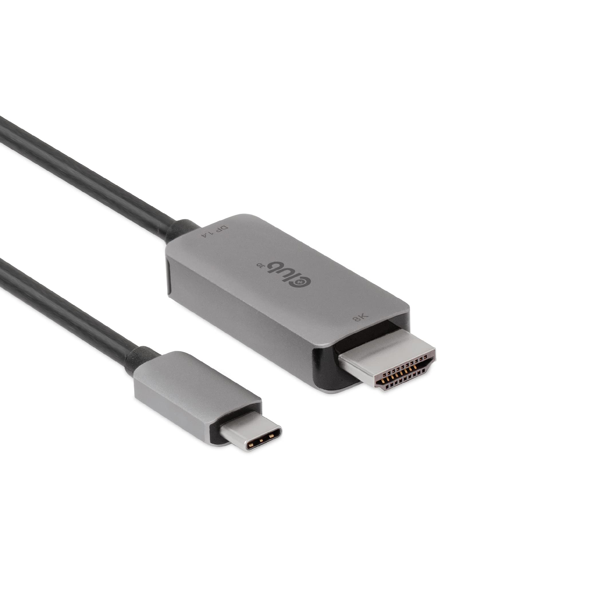 Club 3D USB Gen2 Type C to HDMI 2.1 4K120サイクル 8K60サイクル HDR10+ DSC 1.2 相応う 活動的 有線テレビ 牡/牡 3m (CAC-1587)