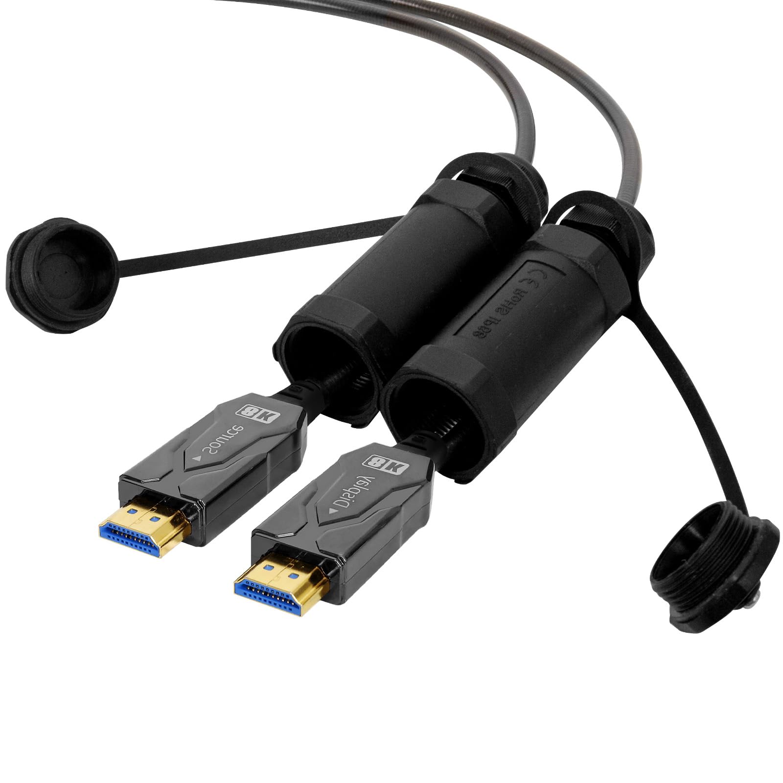 DTECH hdmi 有線テレビ 10m グラスファイバー【鋼線保護すること層 付いてまわる式雨合羽容れもの】アーマードケーブル hdmi 8K*4K@60サイクル 4K@60サイクル/120サイクル/144サイクル 装甲有線テレビ HDR 48Gbps HDCP2.2/2.3 DTS:X eARC ALLM QFT QMS VRR相応う 陰電子学年 話し合い室 スマートフォン・携帯電話アクセサリー-ケース・カバー