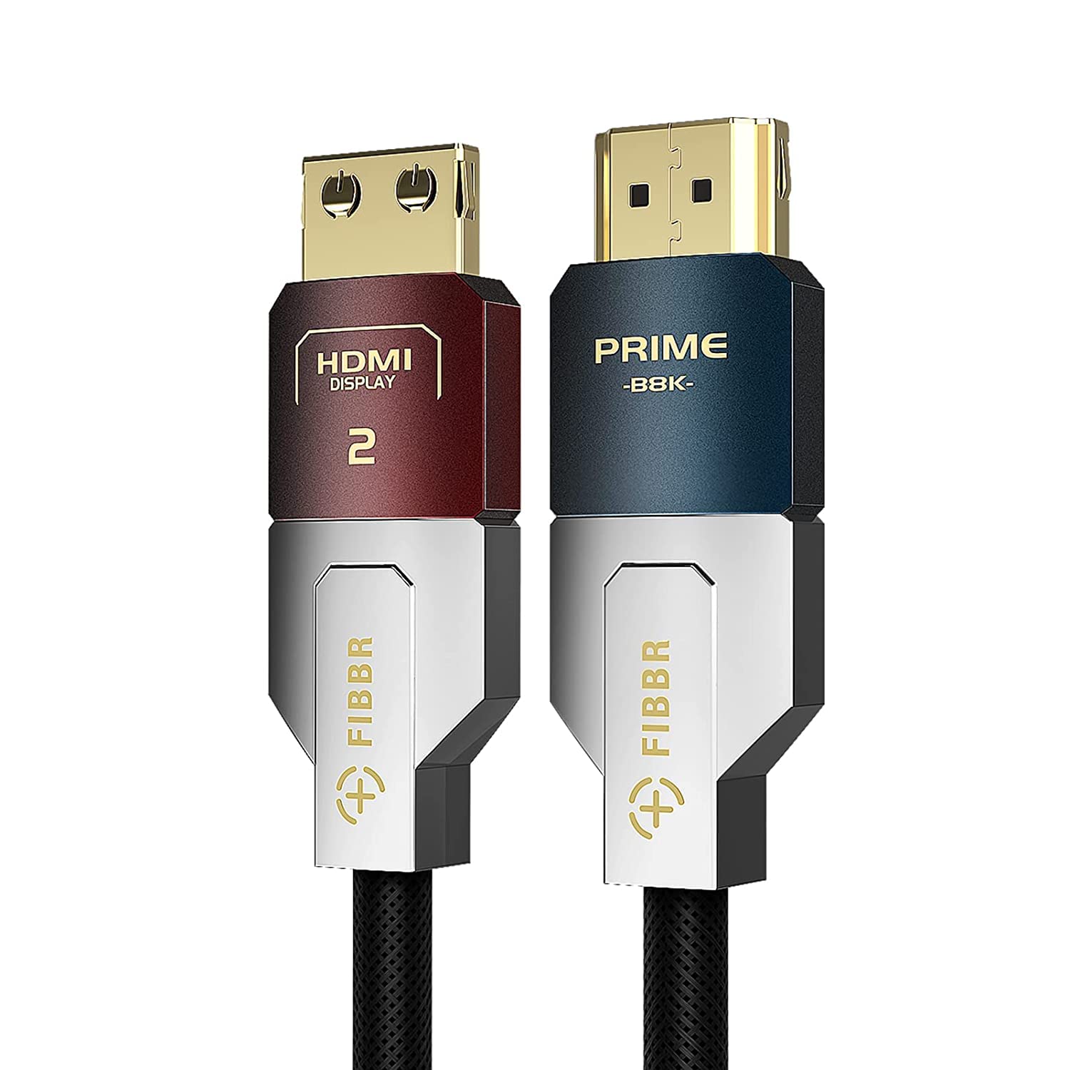 FIBBR 8K HDMI 2.1 Cable 16.4FT/5M, 48Gbps High Speed Fiber Optic HDMI Cable Support 8K@60Hz, 4K@120Hz/144Hz, HDR, eARC, D0lby Vision for PC, Laptop, TV, Projector, PS5|T.M.Bストア
