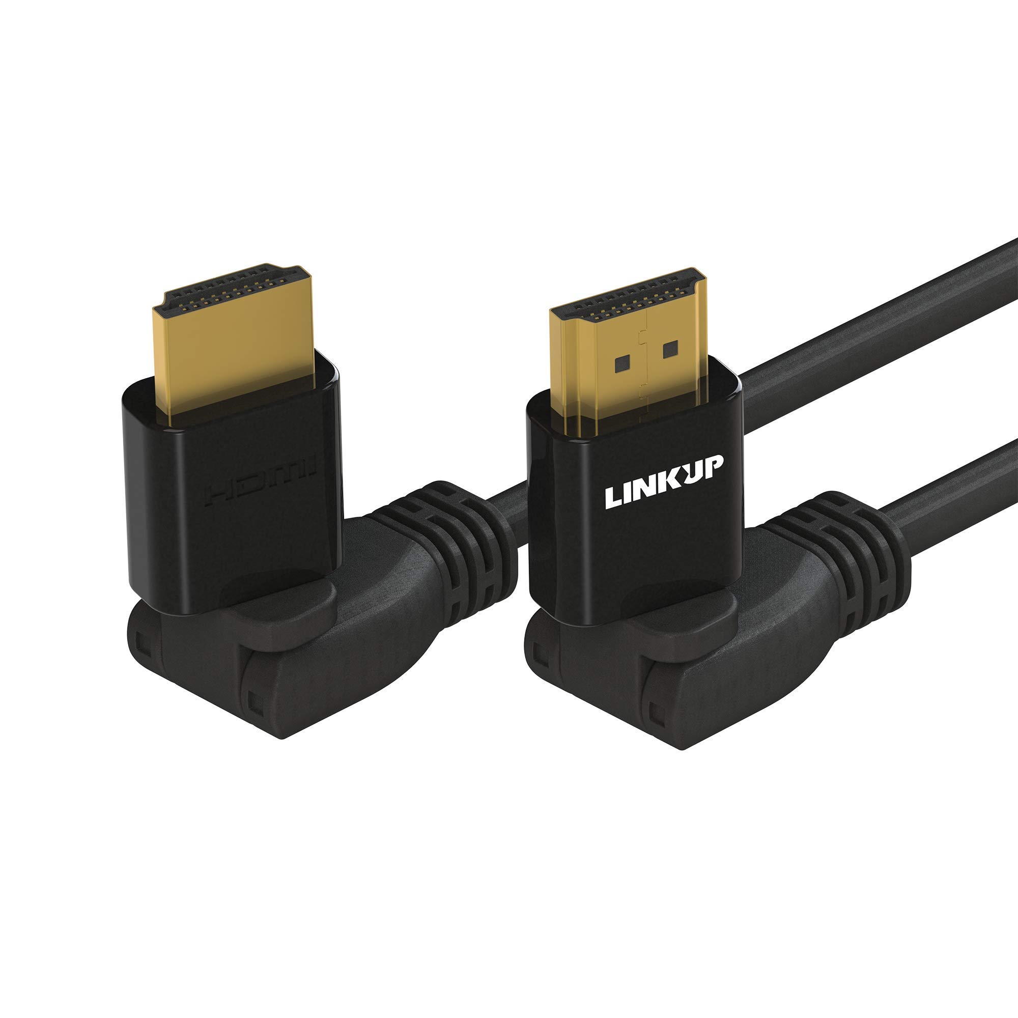 [LINKUP] 360度 回転式 HDMI 2.0 4K ケーブル | 約7.6メートル（25フィート） | コネクタ 変換器 アダプター コード - 28 AWG - 18GB/s | Xbox PS4 PC Apple Samsung TV 対応