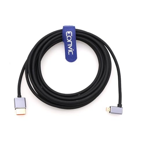 Eonvic 8K 4K Micro HDMI - HDMI有線テレビ 2.1 48Gbps HDMI GoPro Hero 7/6/5/4 Raspberry Pi 4 Sony A5000 ハンデカム A6500 A73 A7S Canon R5 R7 EOS M50 ThinkPad 8, Yoga 2 Pro用