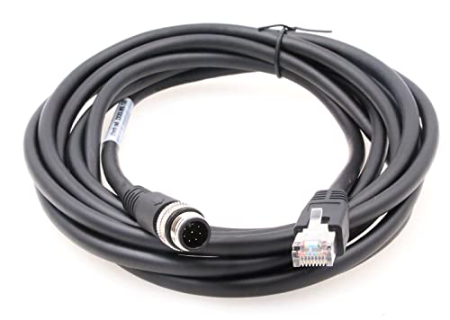 ZBLZGP M12 8極 オス Aコード RJ45 イーサネット Cat-6 シールドケーブル Cognex 工業用カメラ用 (2M)