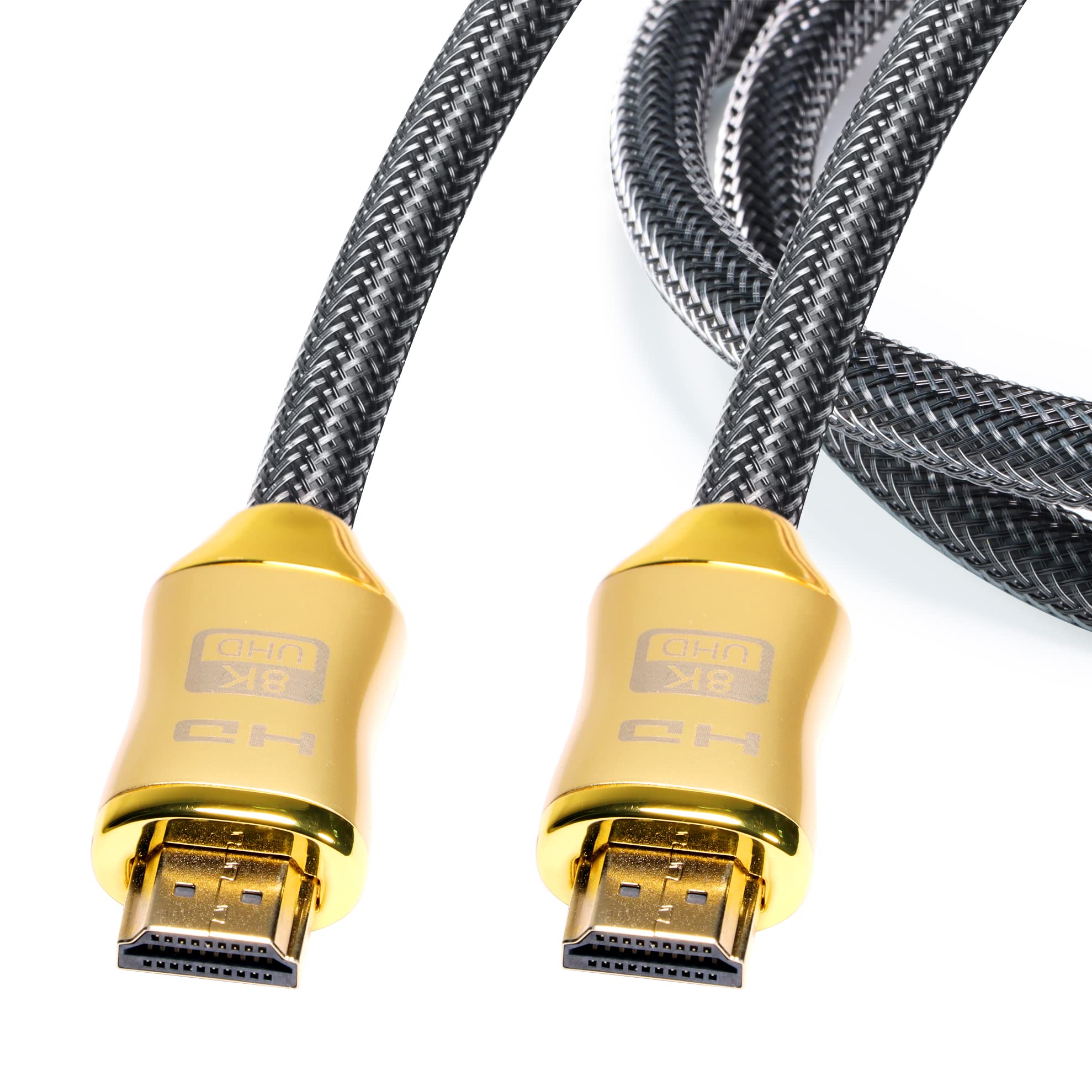 HDMI 有線テレビ 5m / 超高速道路8K HDMI2.1標準尺度 / 手合いA雄 - 手合いA雄 (金)