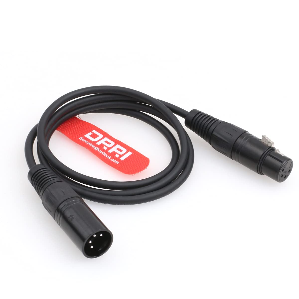 DRRI 4ピンXLRメス-4ピンXLRオス電源ケーブル パナソニックソニーF55/F5カメラ用(1M、レギュラータイプ)。｜T.M.Bストア