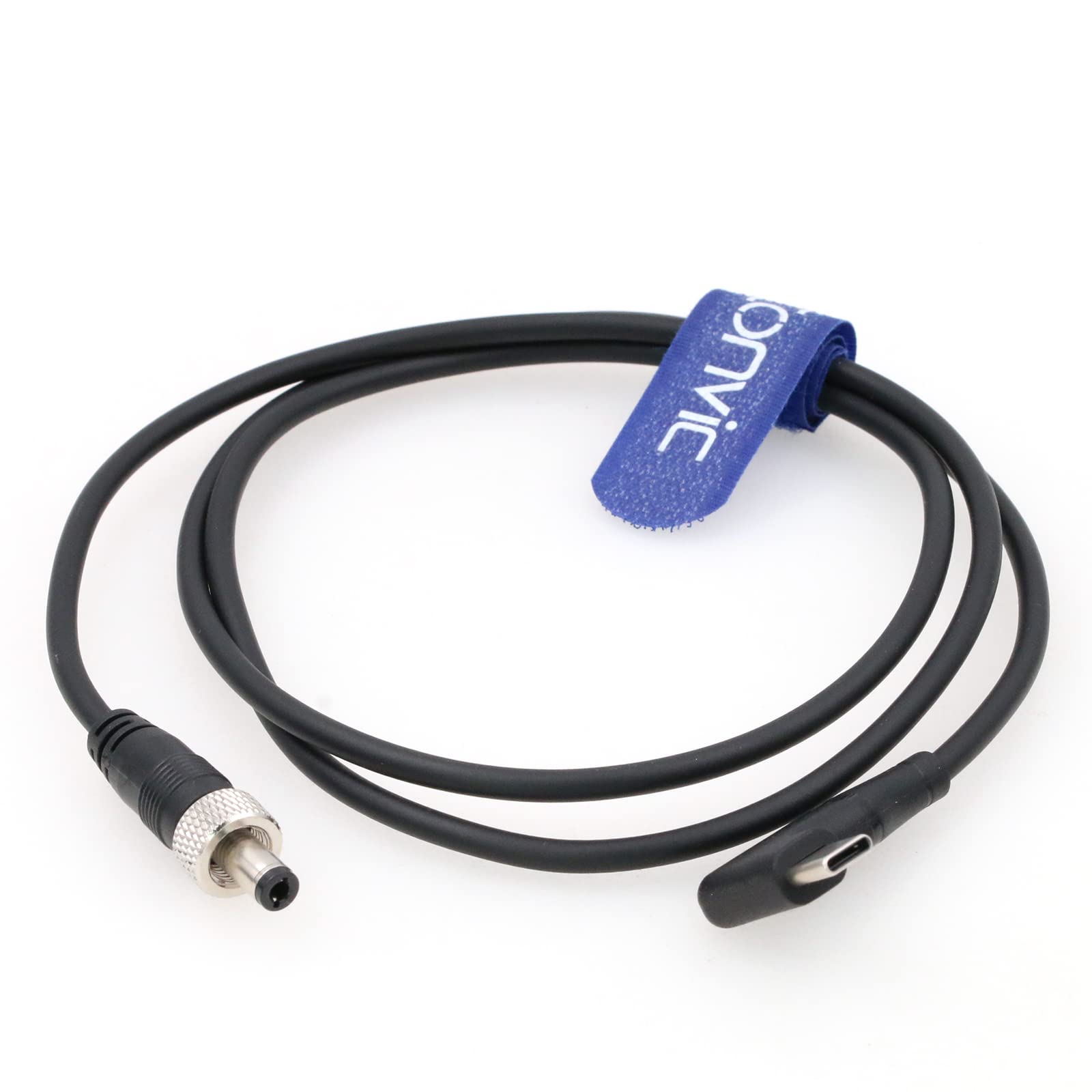 Eonvic ロッキング 5.5 X2.1mm DC - 直角 USB-C PD 高速充電 12V 電源ケーブル Atomos Ninja V モニター用 (1M, Straight DC-RA type c)｜T.M.Bストア