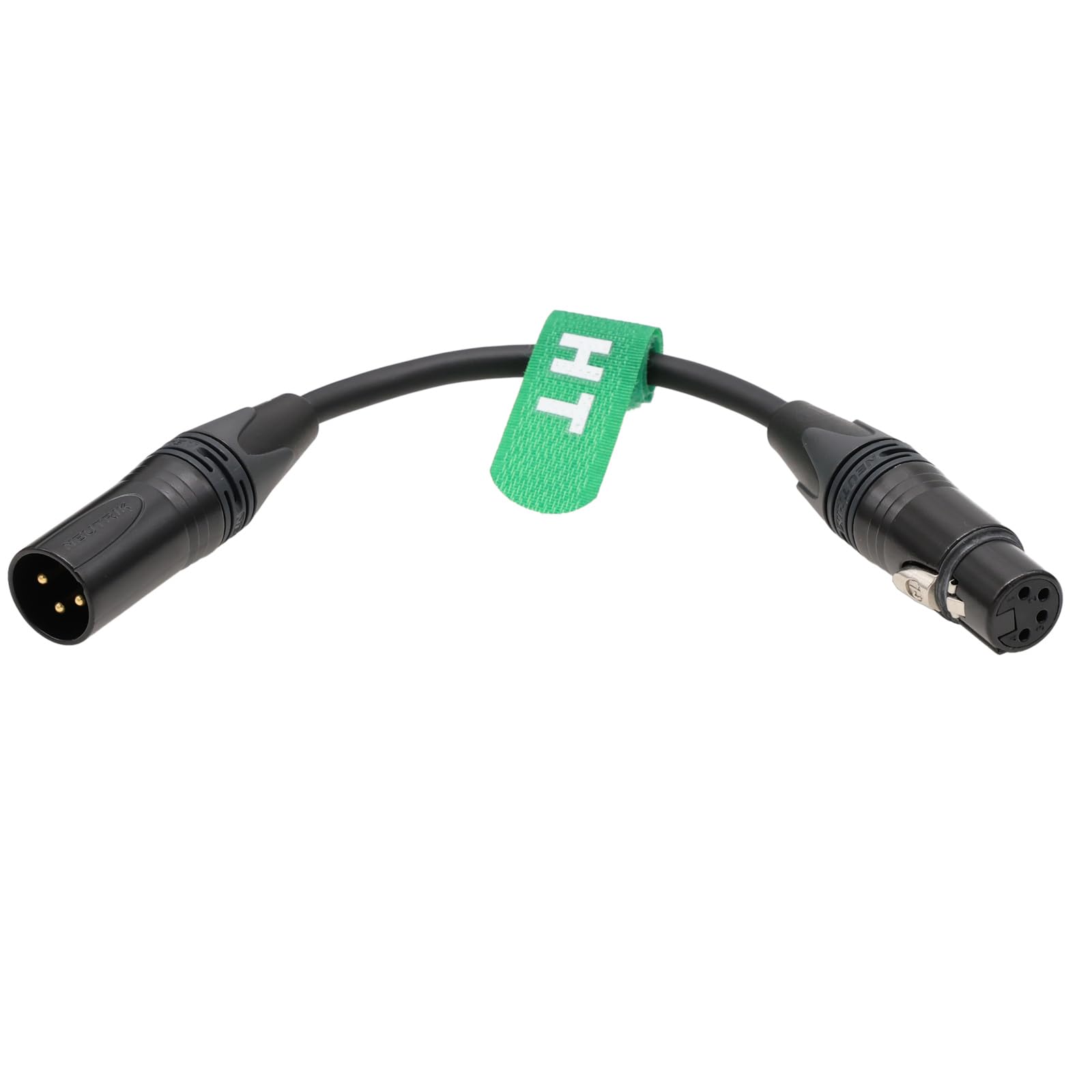 HangTon XLR 4ピン メス - XLR 3ピン オス 電源ケーブル アダプター バッテリー用 ARRI Alexa RED Canon Sony カメラライト 24V 20cm