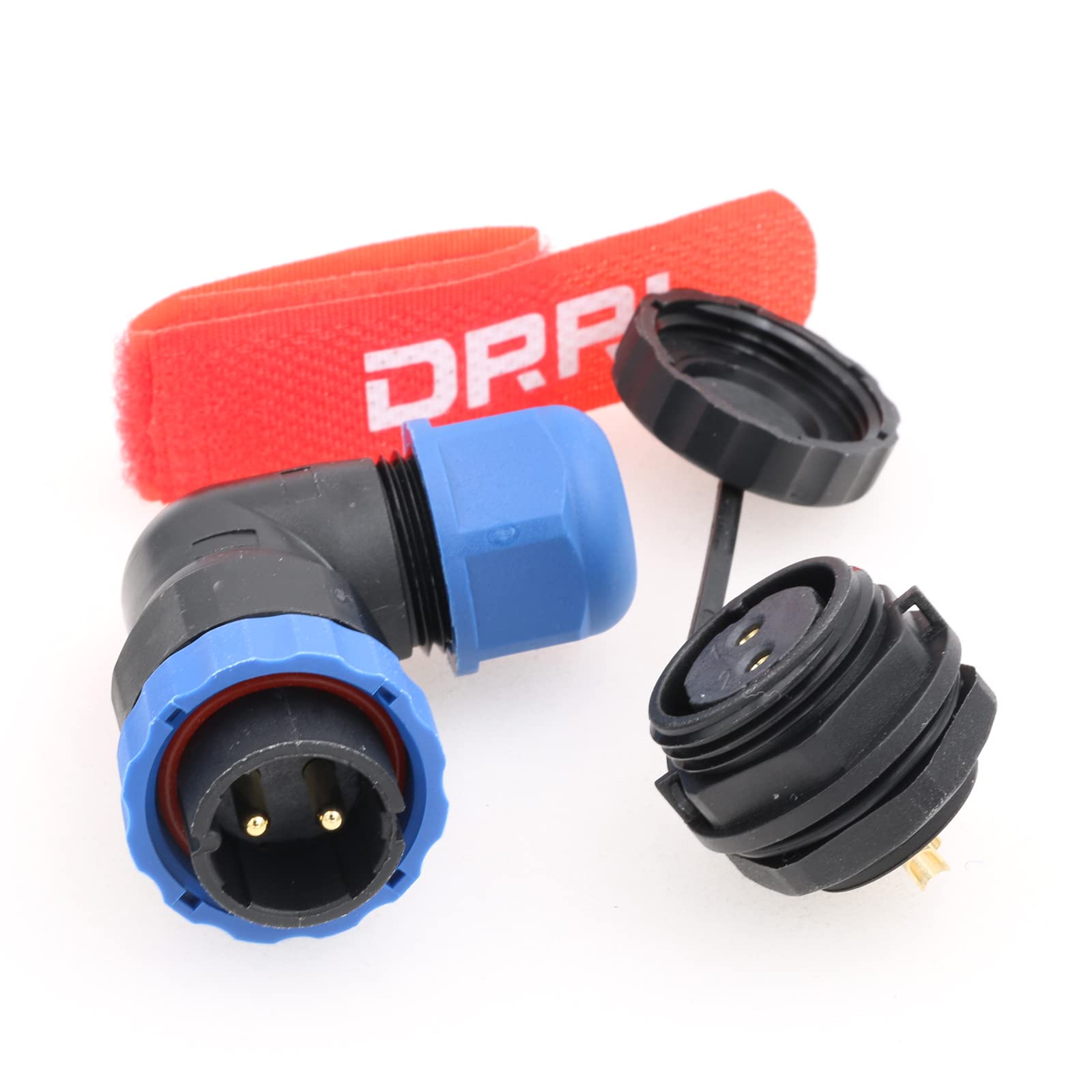 DRRI SD20 20mm エルボ IP67 2/3/4/5/7/9/10/12/14ピンフランジ 防水 航空コネクター オスプラグ メスソケット 太陽エネルギーシステム用