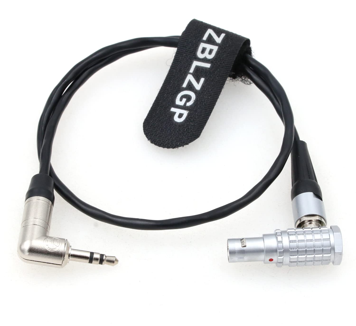 ZBLZGP Tentacle Syncサウンドデバイス用タイムコードケーブル 3.5mm TRSからライトアングル0B 5ピンオスへ送信|T.M.Bストア