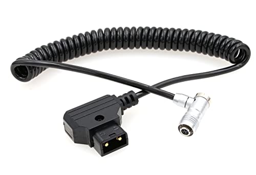 ZBLZGP Dタップから直角 XS6 4ピンメスプラグコイル電源ケーブル IKAN PortKeys BM5 BM7 HH7 HS7Tモニター用