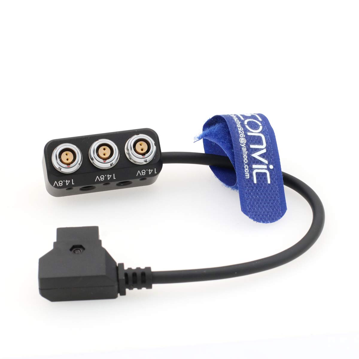 Eonvic カメラデバイス電源用3X 0B 2ピンスプリッターボックス12VへのDtap Teradek Bolt/Paralinx用電源ディストリビュータ