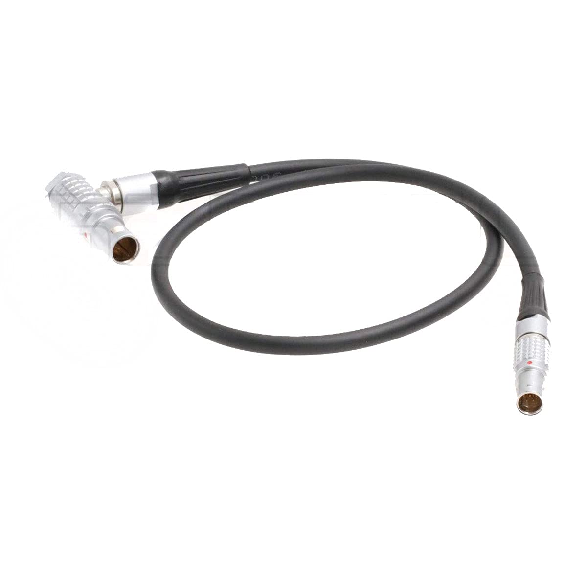 SZRMCC 1B6ピンオスから直角0B7ピンオス電源ケーブル（DJI Ronin 2ジンバルスタビライザーからTilta Nucleus-Mワイヤレスフォーカスモーター用） (Straight 6Pin-Right Angle 7Pin)