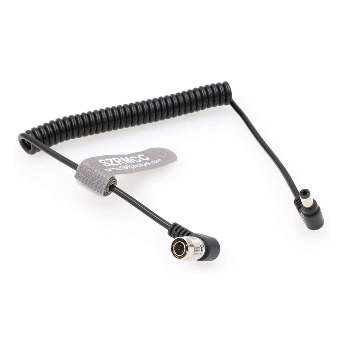 SZRMCC DC2.5mmから直角へ広瀬4ピンオスコイル式電源ケーブル（サウンドデバイス用）688 644633ズームF4F8 Zaxcom