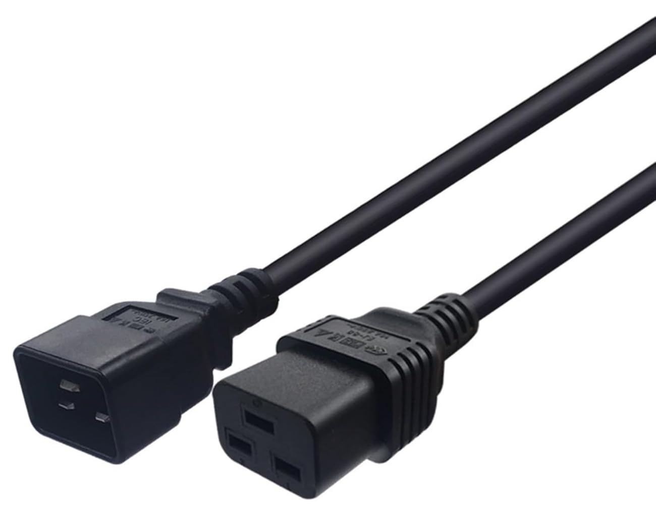 CYD IEC 60320 C19繋ぎからC20 16A-250V 3M acワット数有線テレビ c19to C20 UL標準尺度御墨付き 純銅芯 多重保護すること 耐候性 耐摩耗 UPS取り合わせ、配電単一のもの (PDU)、サーヴァー、パソコン、万覚え帳マイコン、印刷機、スキャ