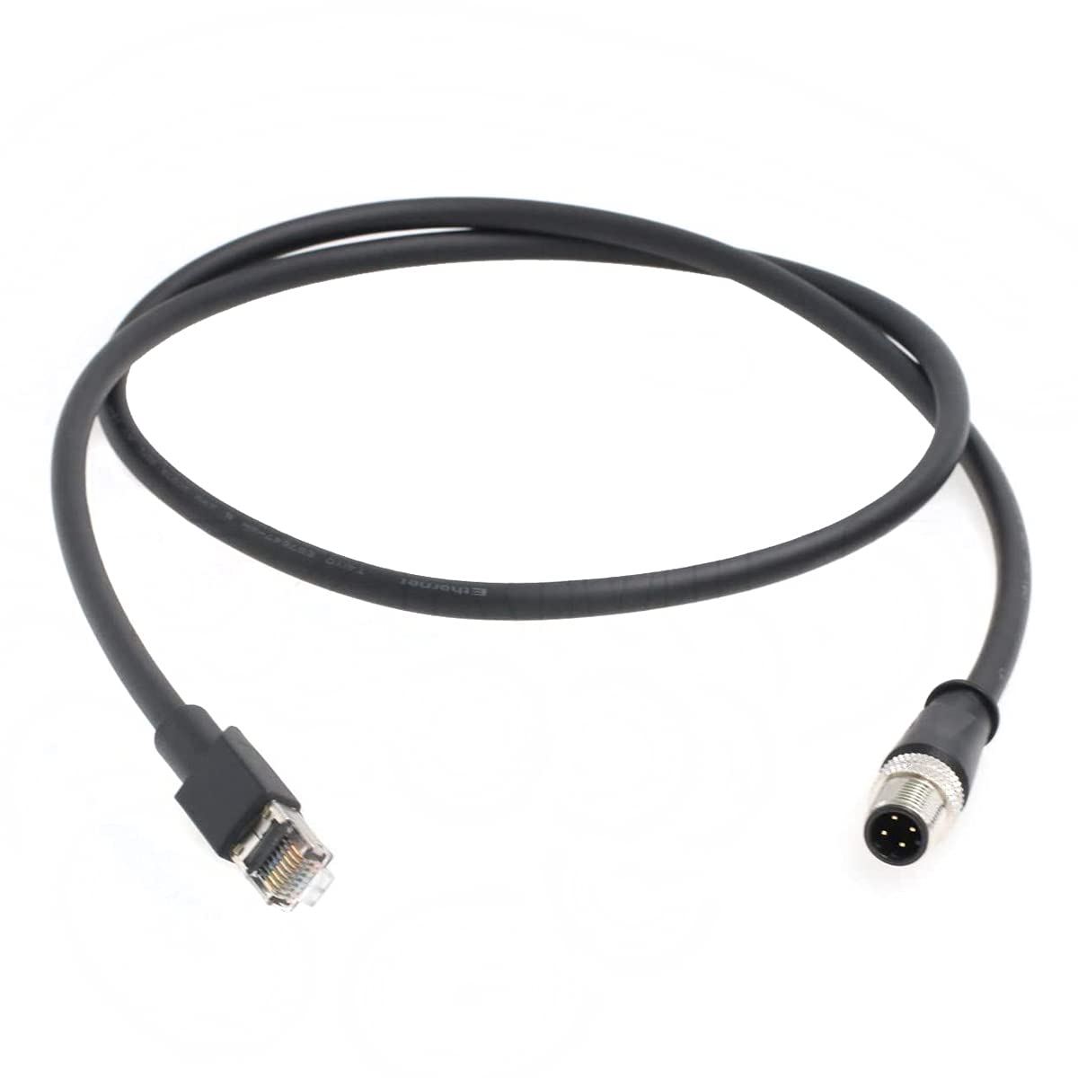 SZRMCC 加工用イーサネットシールドケーブルM124いの一番D吊りひも化牡からRJ45オスハイフレックスCat5e (3m)